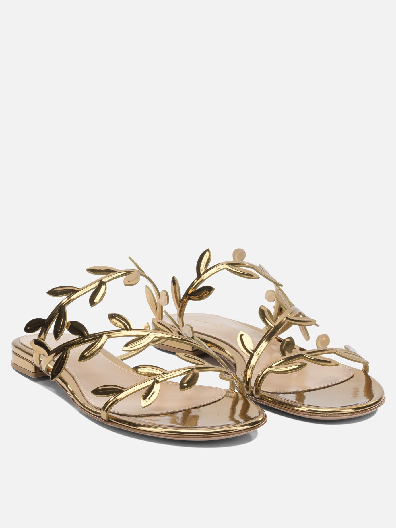 Flat sandals 100% leather - 100% leather  Gold - Gianvito Rossi Women | PLP | Replica Handbags  | 2
