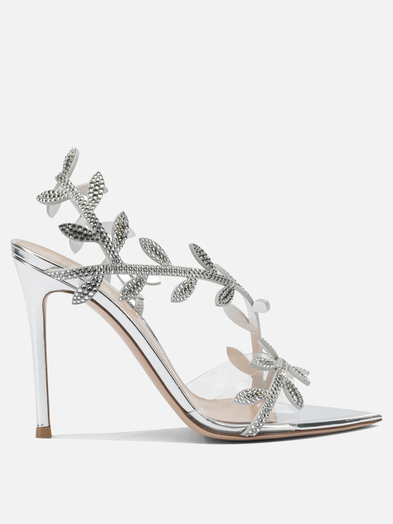 Heeled sandals 80% suede 20% thermoplastic polyurethane - 100% leather  Silver - Gianvito Rossi Women | PLP | Replica Handbags  
