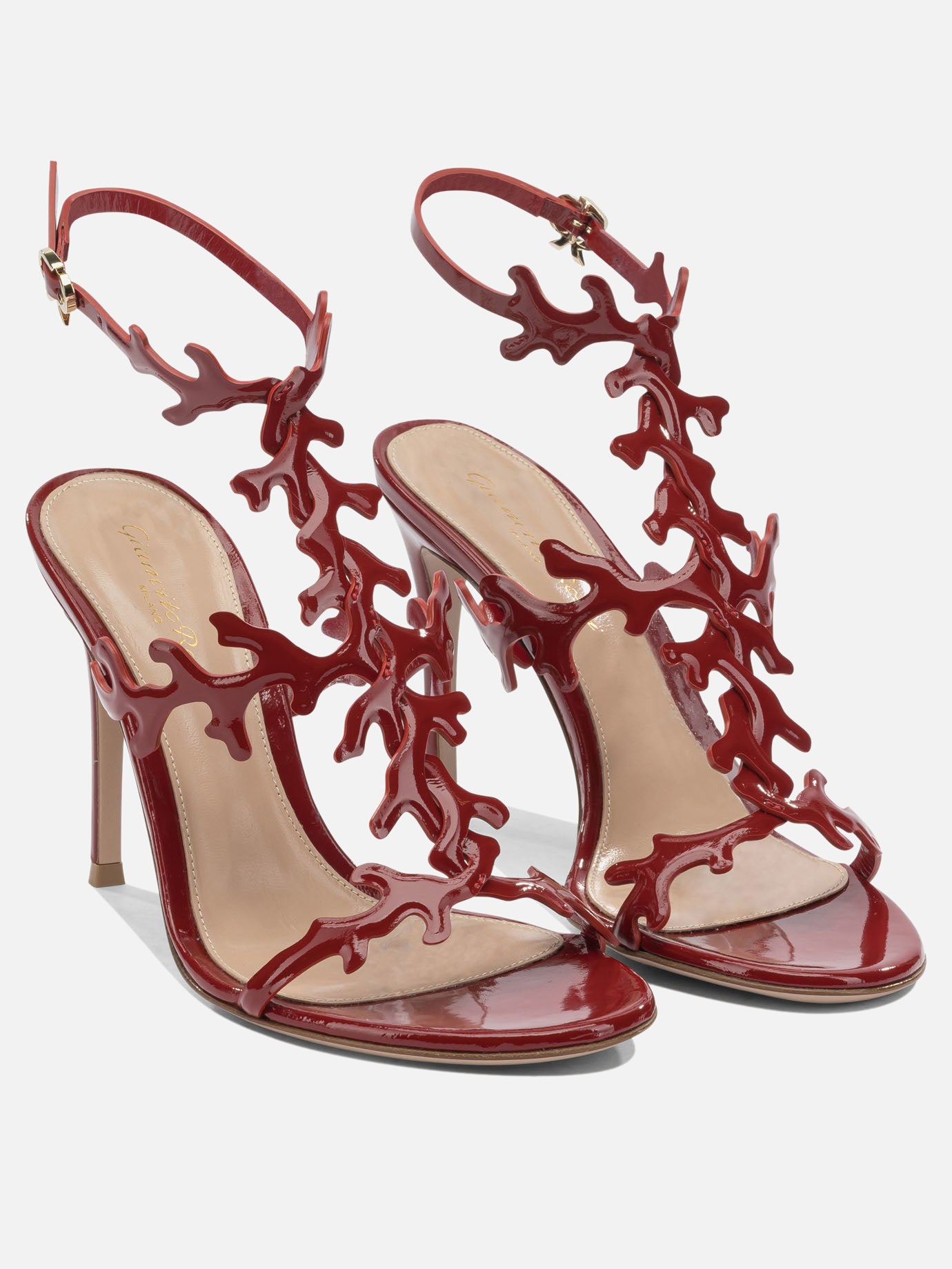 Heeled sandals 100% leather - 100% leather  Red - Gianvito Rossi Women | PLP | Replica Handbags  | 2
