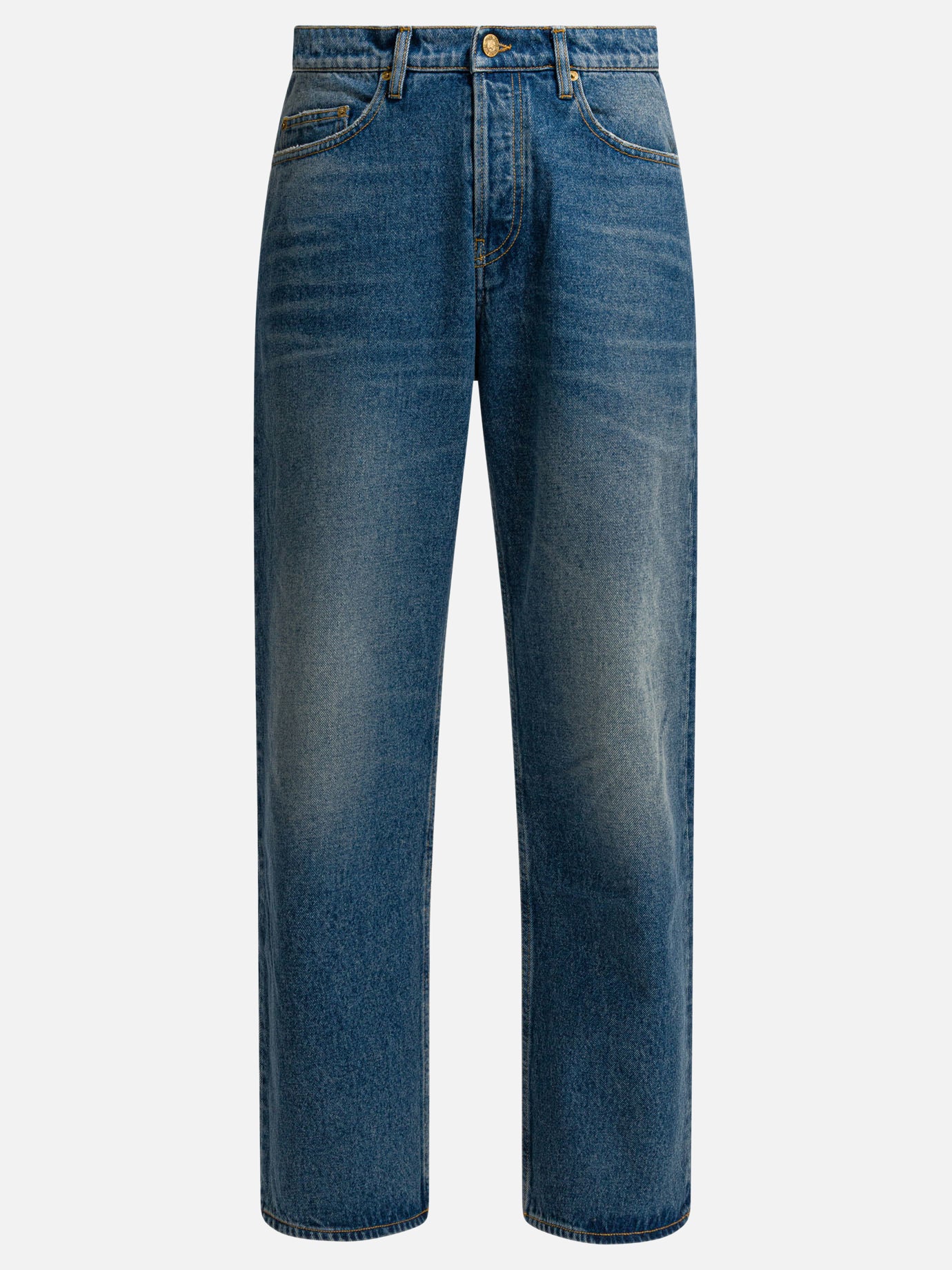 Wide-leg jeans Solid colour  Blue - Golden Goose Men | PLP | Replica Handbags  
