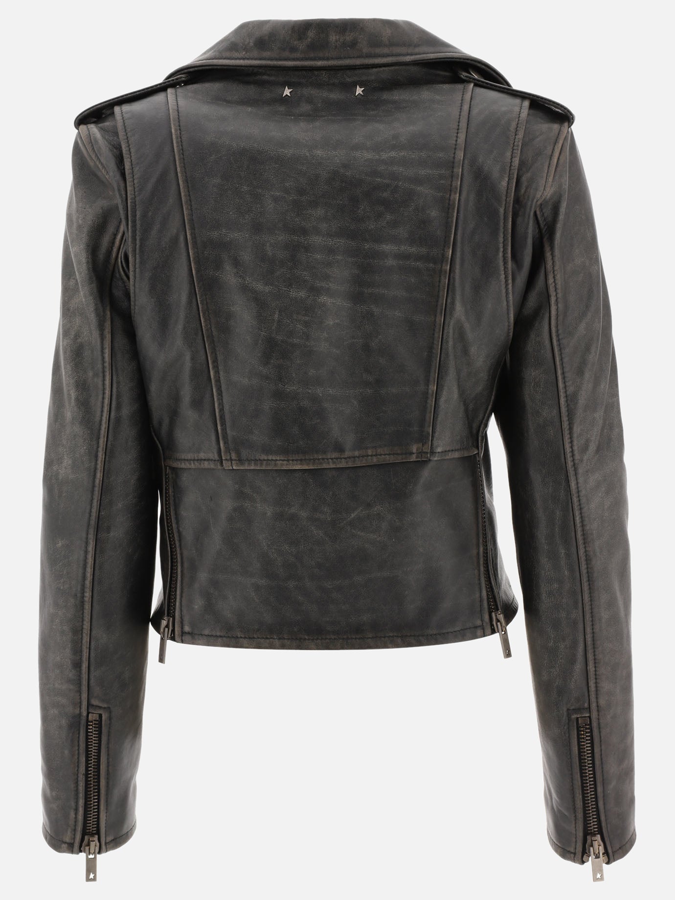 Leather jackets Solid colour  Black - Golden Goose Women | PDP | Replica Handbags  | Zoom-Modal_2
