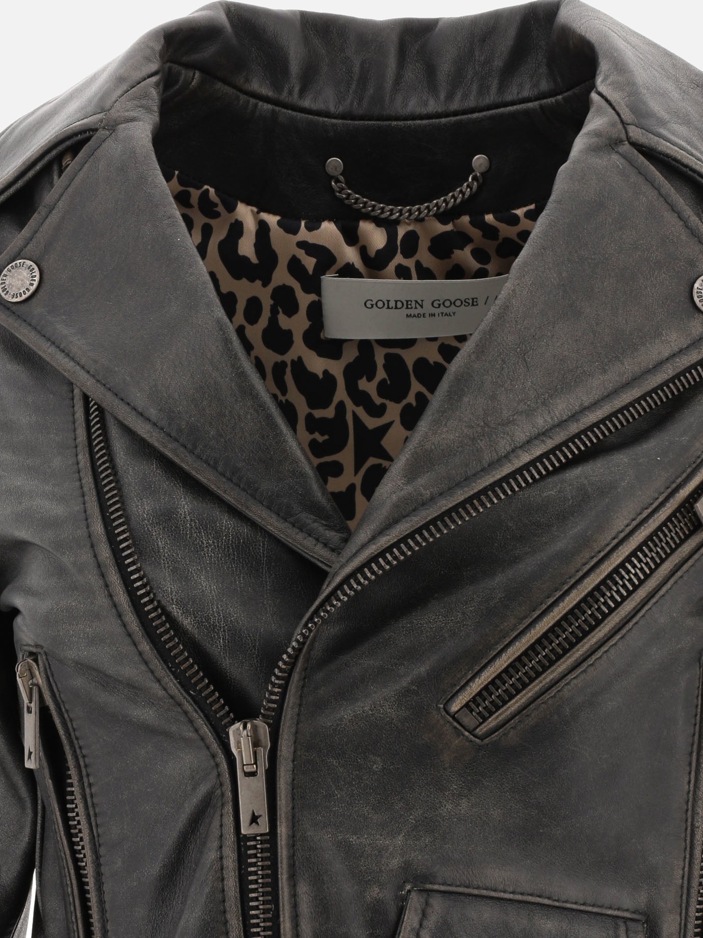 Leather jackets Solid colour  Black - Golden Goose Women | PDP | Replica Handbags  | Zoom-Modal_3
