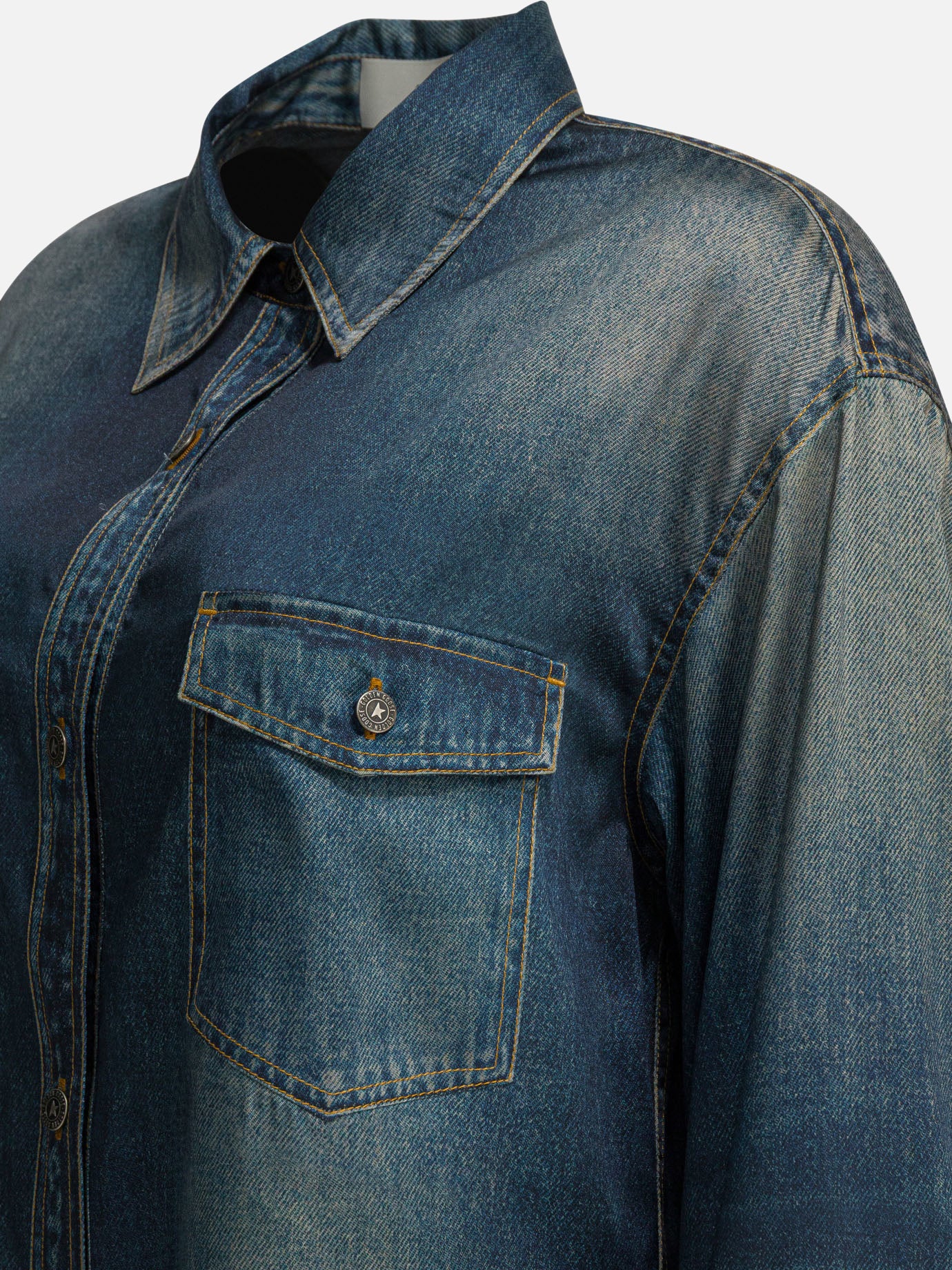 Overshirt jackets Solid colour  Blue - Golden Goose Women | PDP | Replica Handbags  | Zoom-Modal_4
