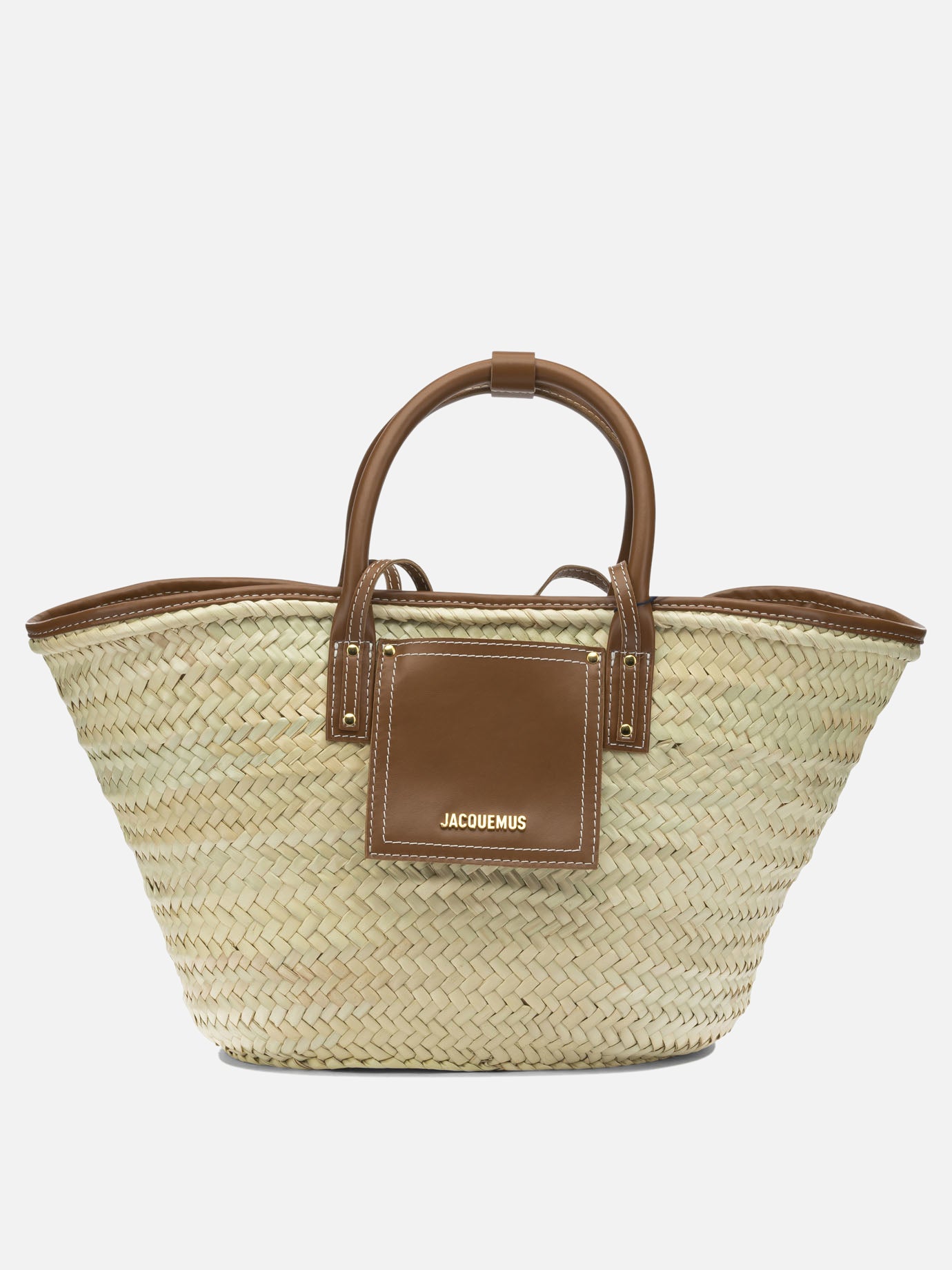 Large bags 100% palm leaves - 100% leather  Beige - Jacquemus Women | PDP | Replica Handbags  | Zoom-Modal
