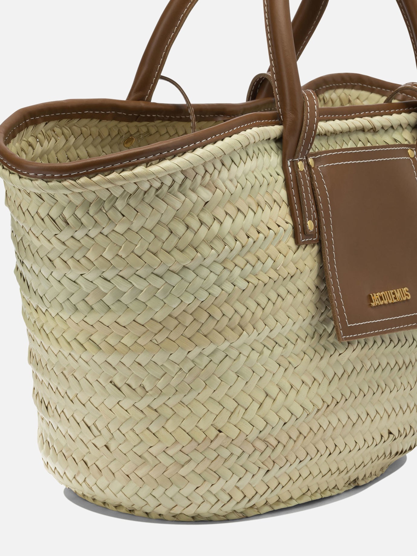 Large bags 100% palm leaves - 100% leather  Beige - Jacquemus Women | PDP | Replica Handbags  | thumbnail_4