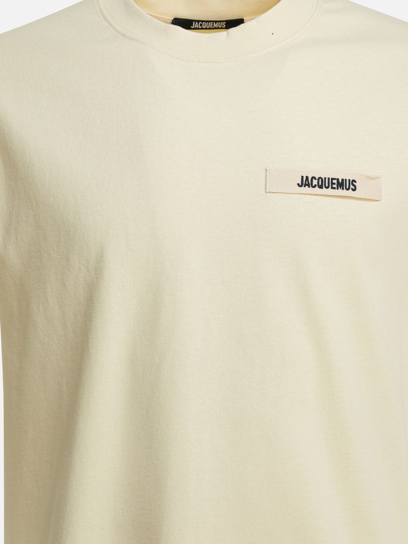 Crewneck t-shirts Logo  Beige - Jacquemus Men | PDP | Replica Handbags  | Zoom-Modal_3
