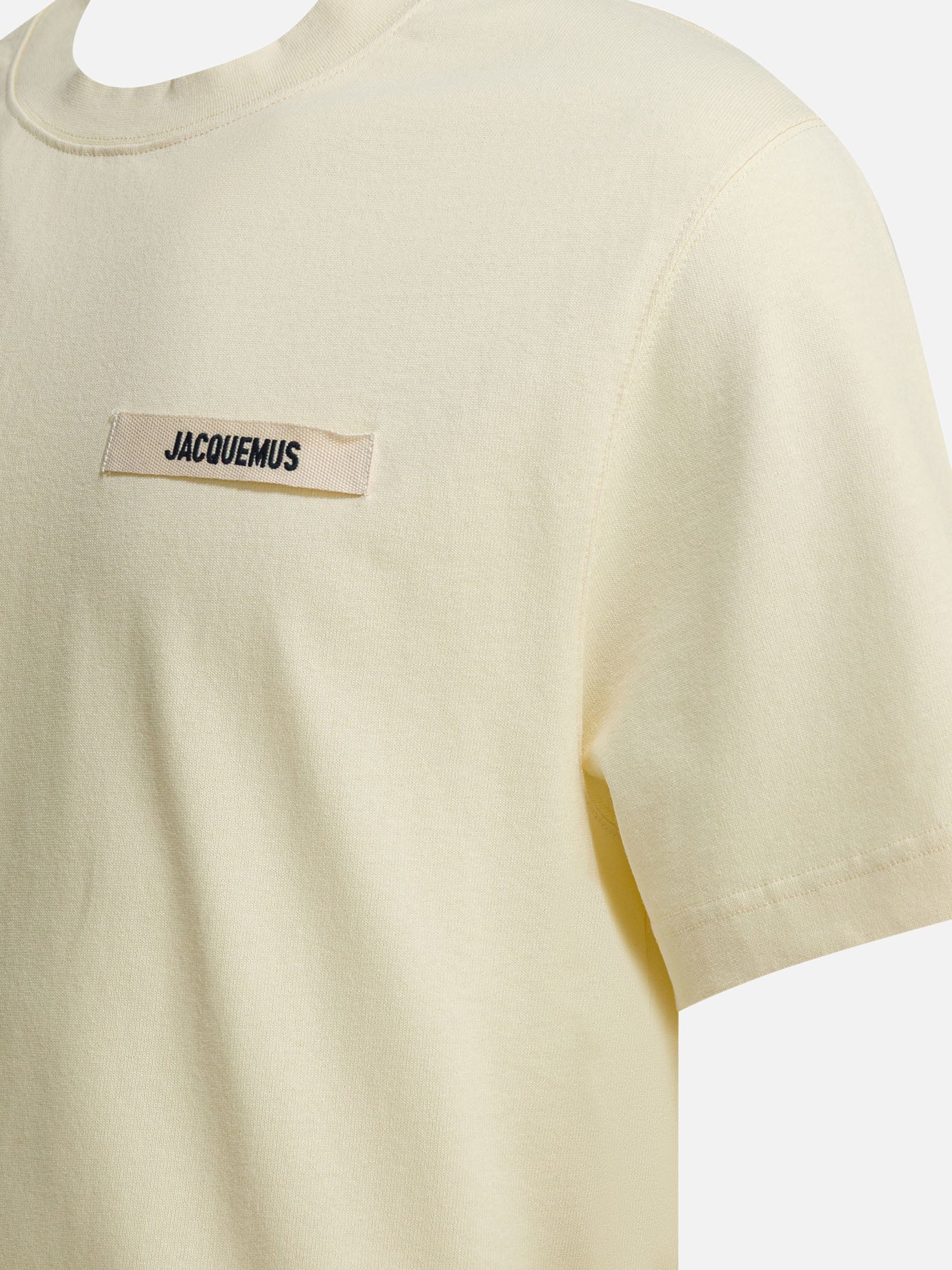 Crewneck t-shirts Logo  Beige - Jacquemus Men | PDP | Replica Handbags  | Zoom-Modal_4
