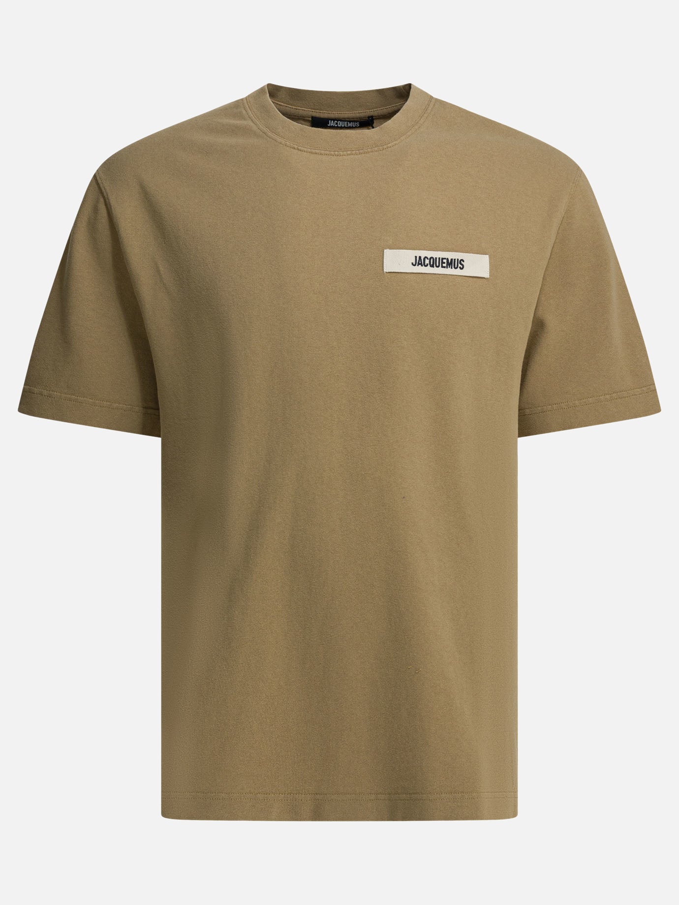 Crewneck t-shirts Logo  Beige - Jacquemus Men | PDP | Replica Handbags  | Zoom-Modal
