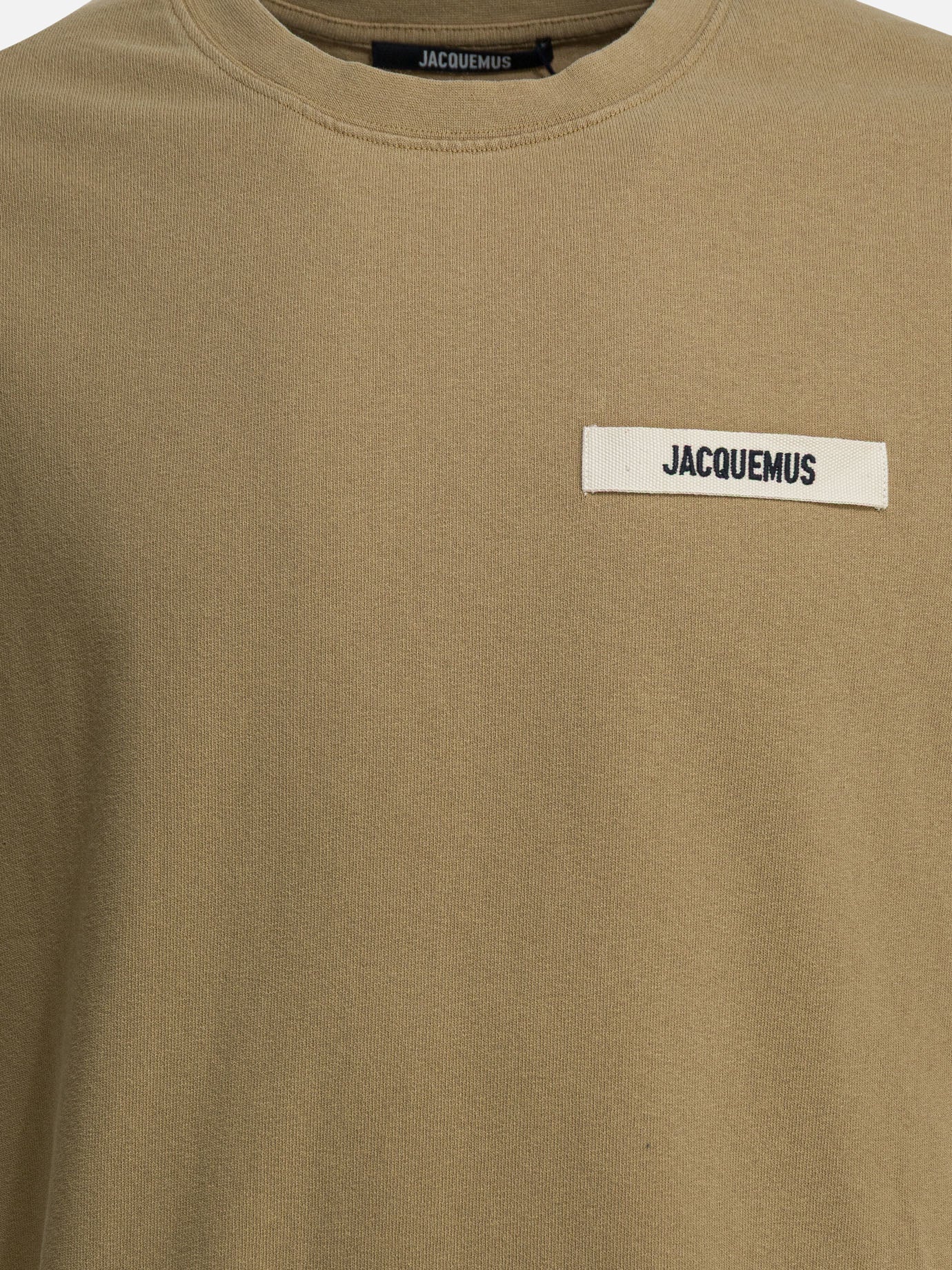 Crewneck t-shirts Logo  Beige - Jacquemus Men | PDP | Replica Handbags  | Zoom-Modal_3
