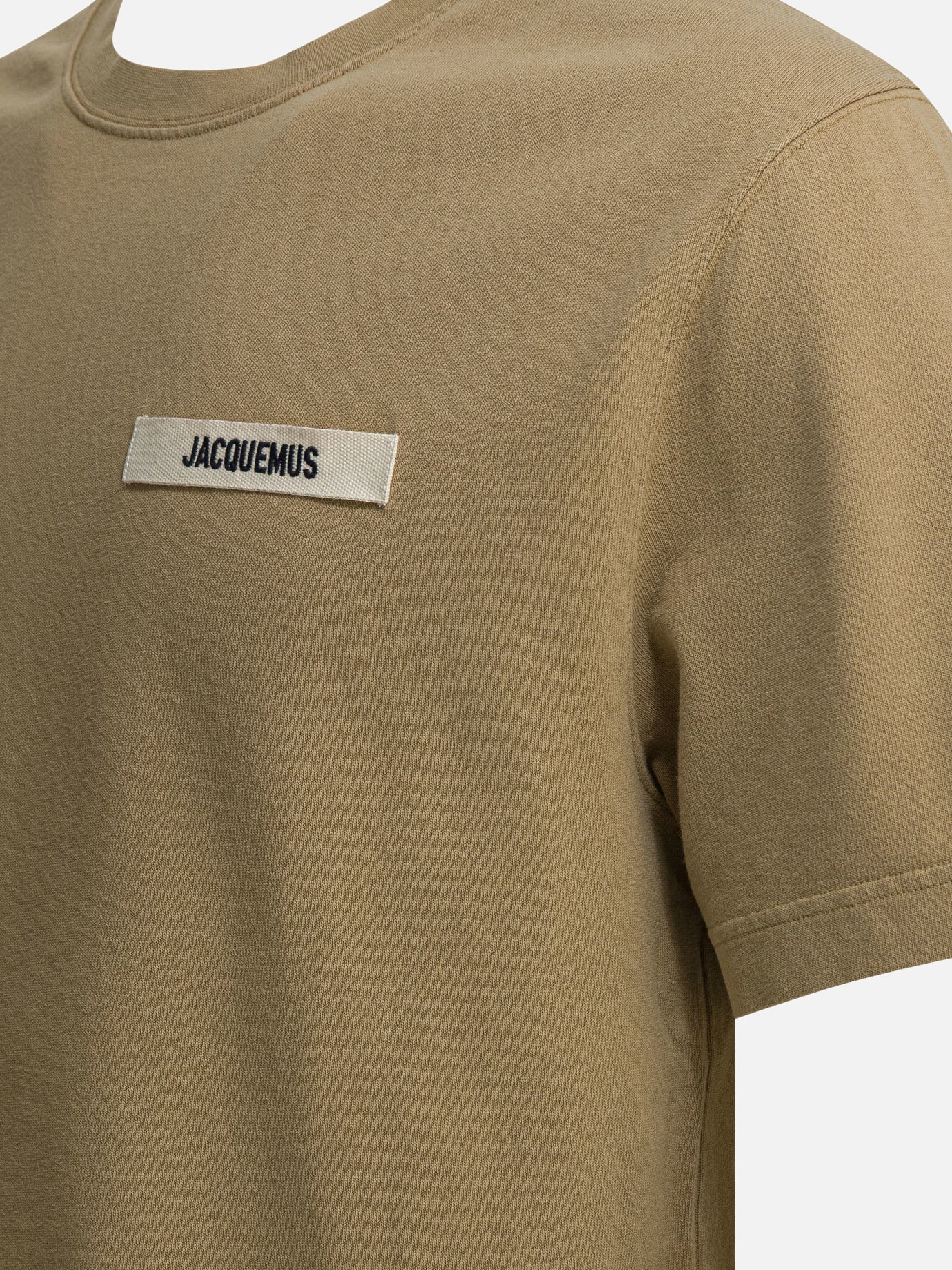 Crewneck t-shirts Logo  Beige - Jacquemus Men | PDP | Replica Handbags  | Zoom-Modal_4
