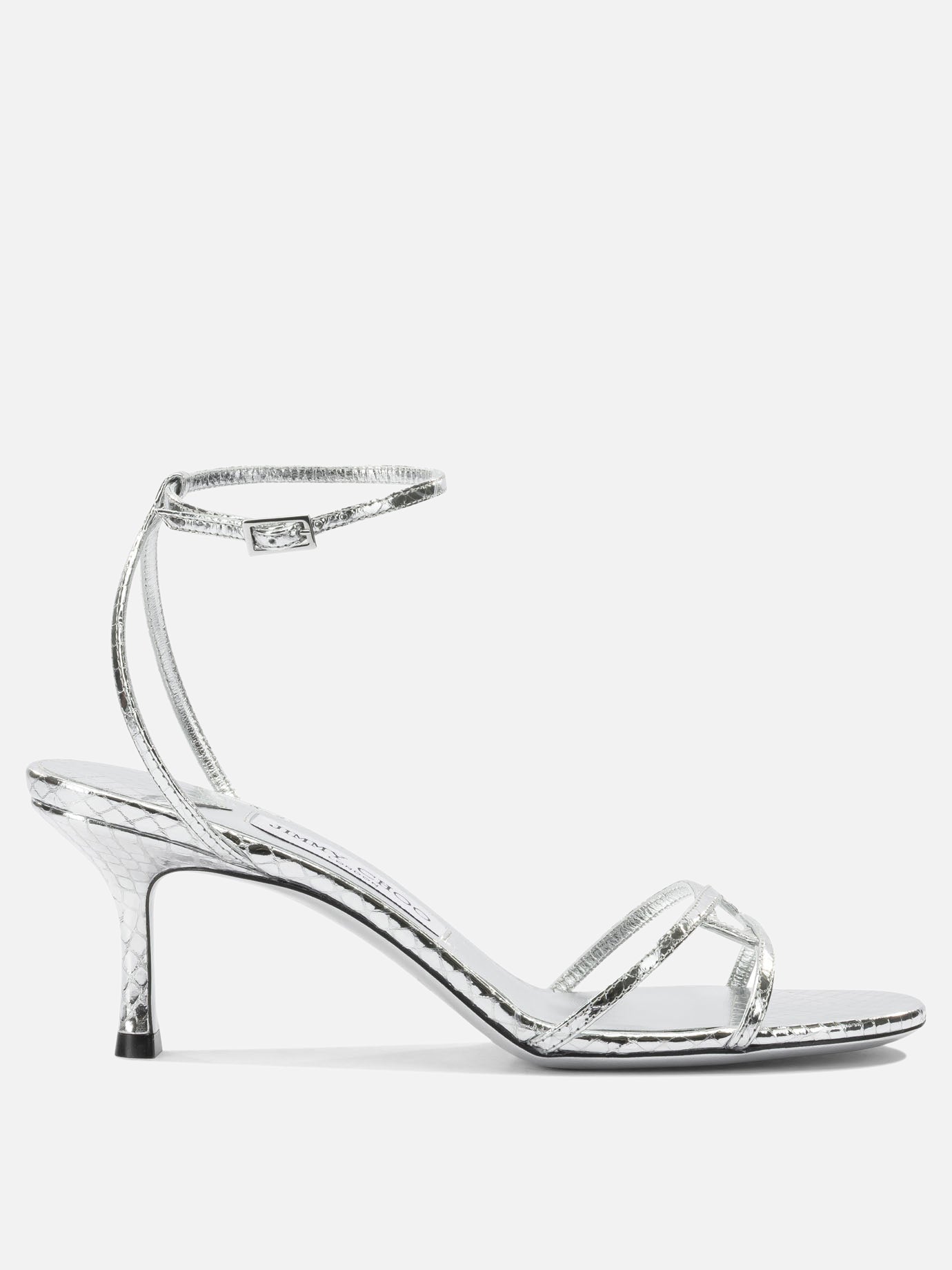 Heeled sandals 1998 LEO 100  Silver - Jimmy Choo Women | PDP | Replica Handbags  | thumbnail