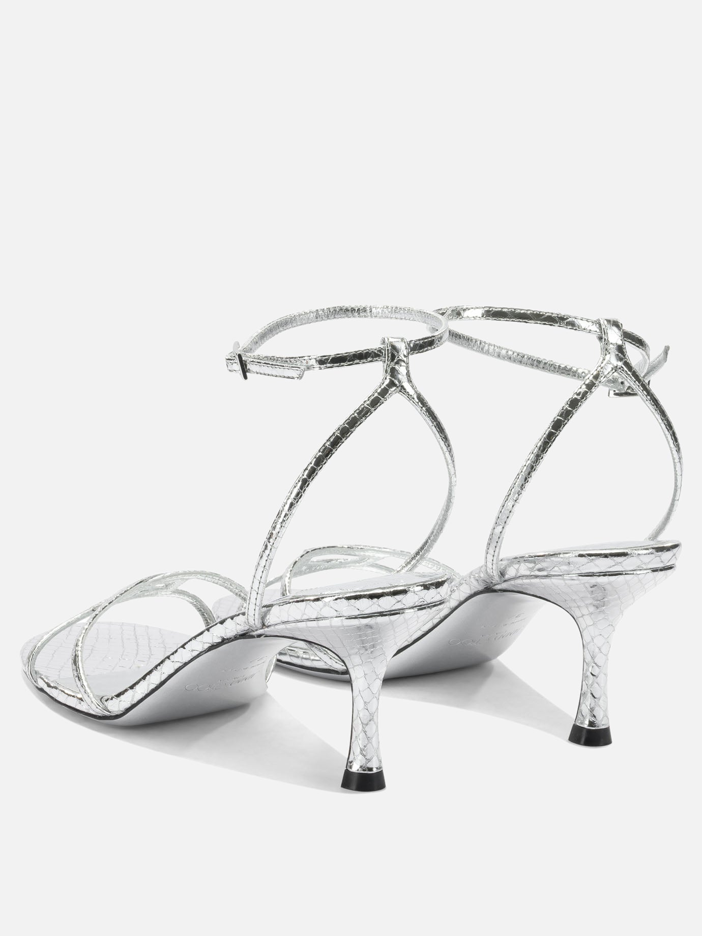 Heeled sandals 1998 LEO 100  Silver - Jimmy Choo Women | PDP | Replica Handbags  | thumbnail_4