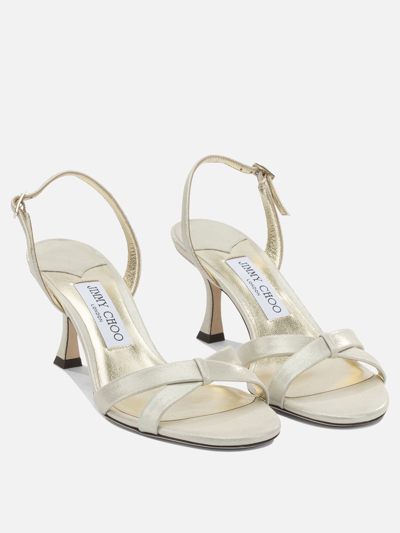 Heeled sandals 86% leather 5% salpa 4% plastic 5% metal - 100% calf  Gold - Jimmy Choo Women | PLP | Replica Handbags  | 2
