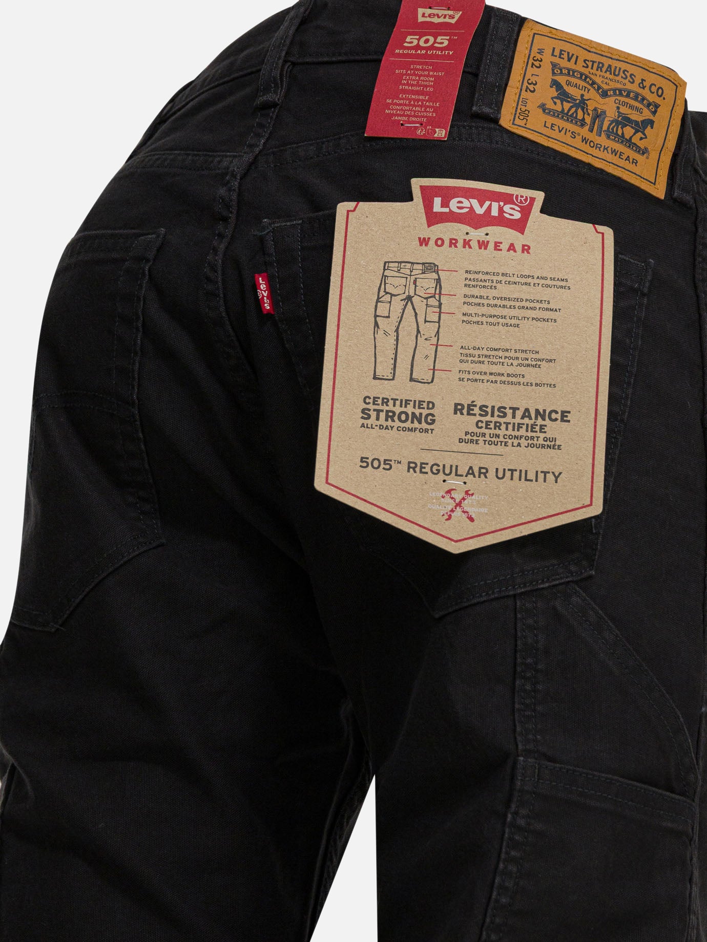 Straight-leg jeans Solid colour  Black - Levi's Men | PDP | Replica Handbags  | thumbnail_4