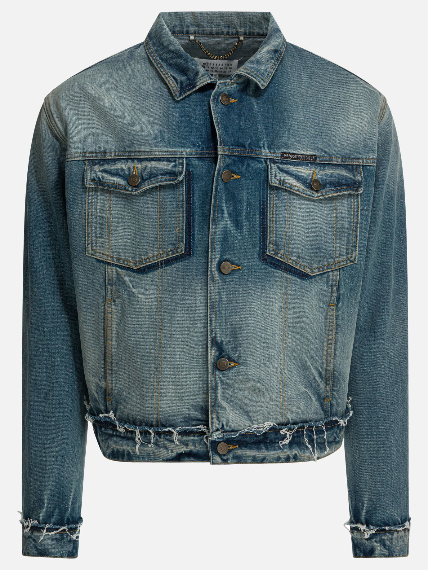 Denim jackets Solid colour  Blue - Maison Margiela Men | PDP | Replica Handbags  | Zoom-Modal
