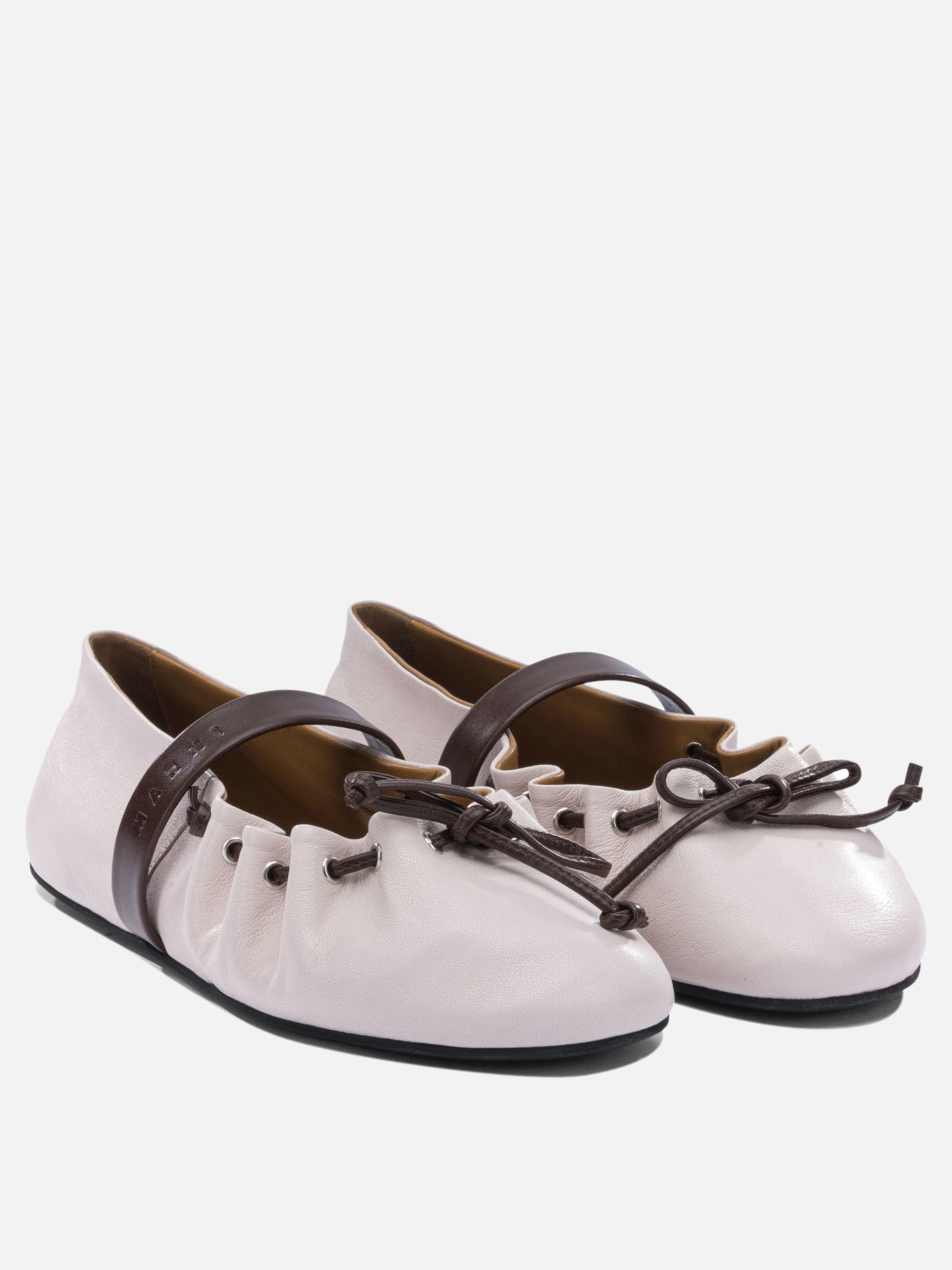 Mary Jane ballet flats 100% ovine leather - 100% rubber  Pink - Marni Women | PLP | Replica Handbags  | 2
