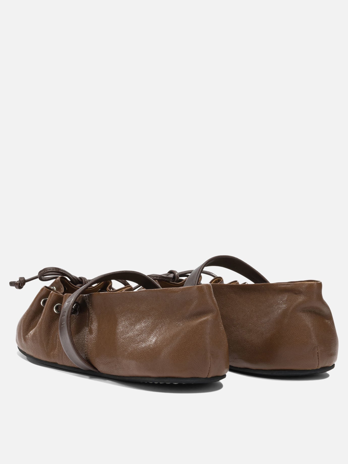 Mary Jane ballet flats 100% ovine leather - 100% rubber  Brown - Marni Women | PDP | Replica Handbags  | thumbnail_4