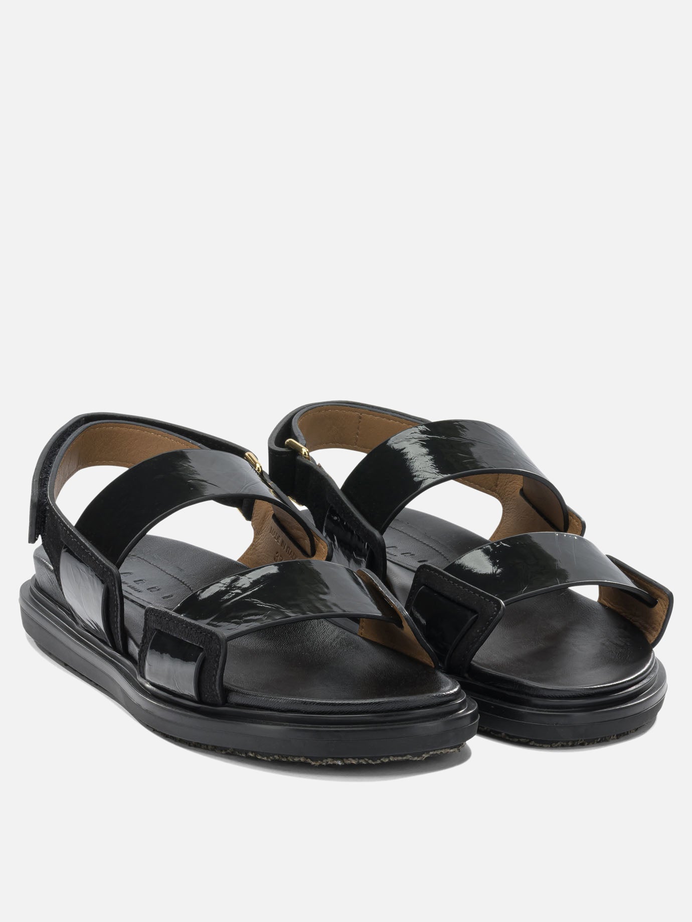 Flat sandals 100% calf leather - 100% rubber  Black - Marni Women | PDP | Replica Handbags  | 2
