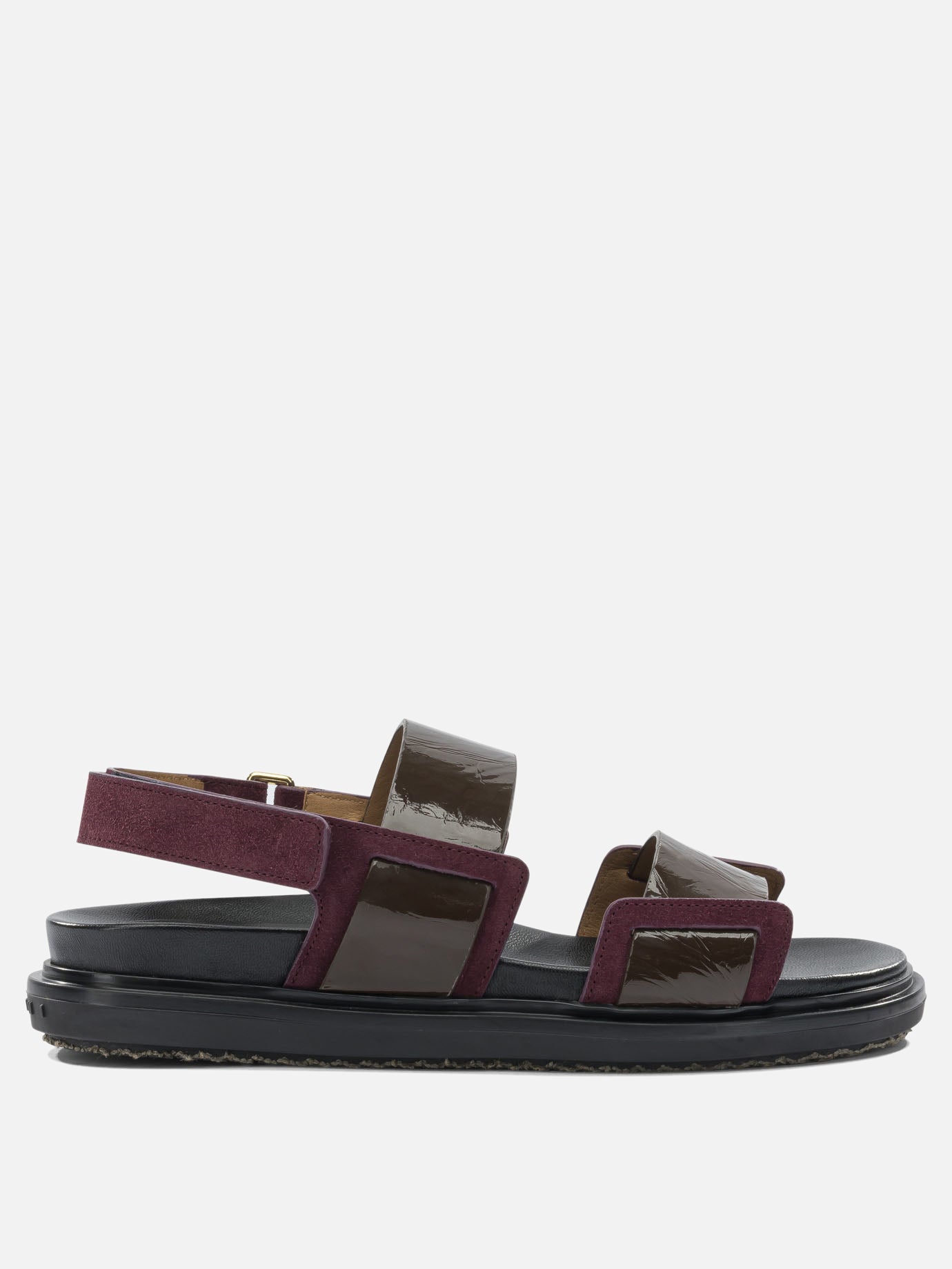 Flat sandals 100% calf leather - 100% rubber  Bordeaux - Marni Women | PDP | Replica Handbags  
