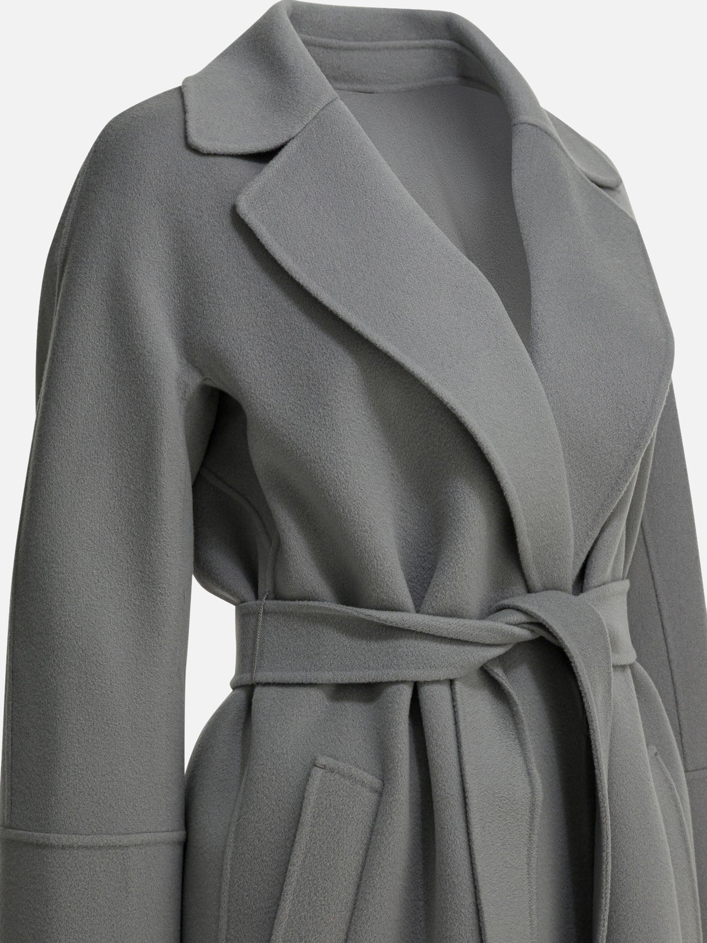 Long coats Solid colour  Grey - Max Mara S Women | PDP | Replica Handbags  | thumbnail_4