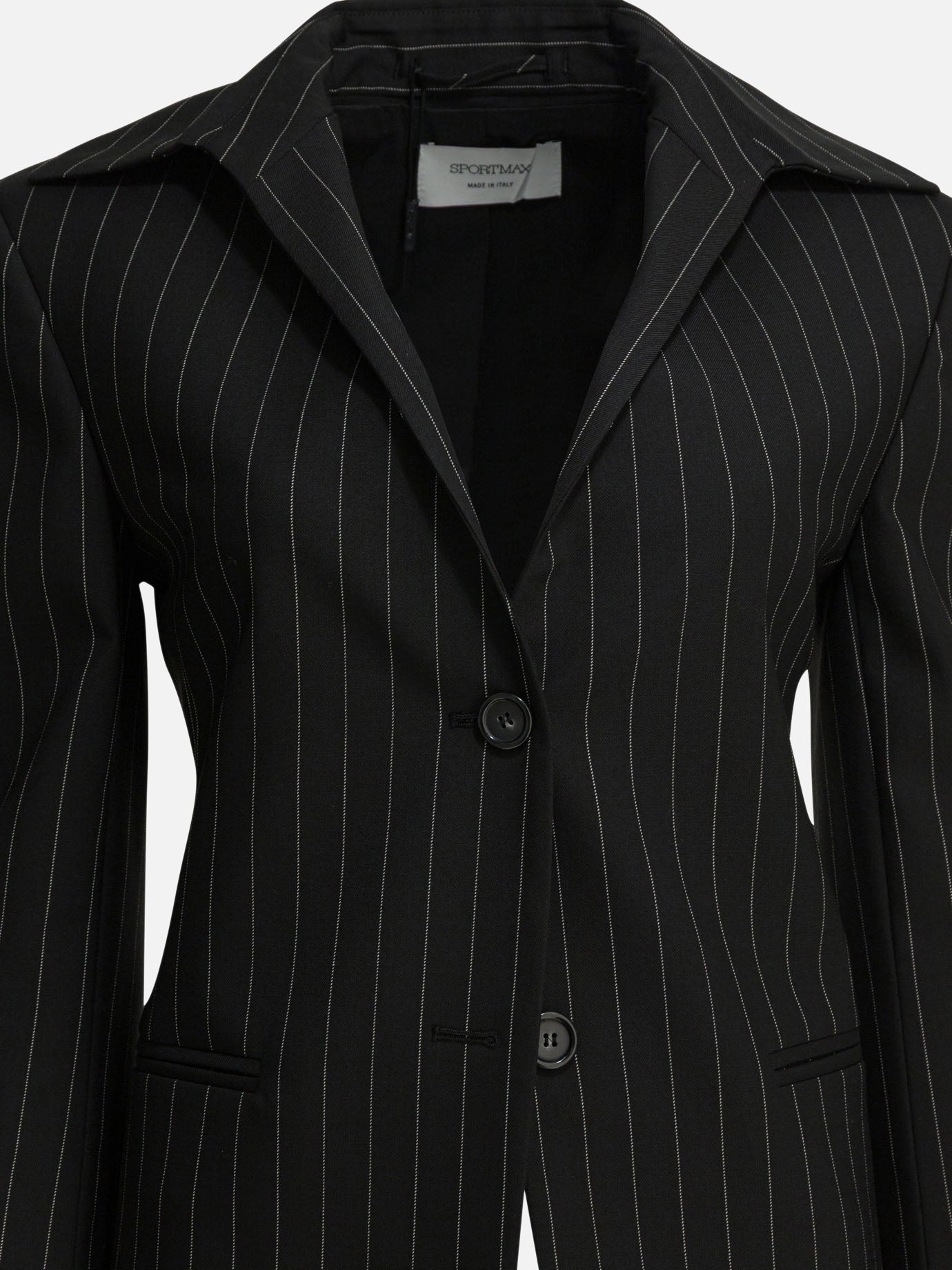 Blazers Pinstriped  Black - Max Mara Sportmax Women | PDP | Replica Handbags  | thumbnail_3
