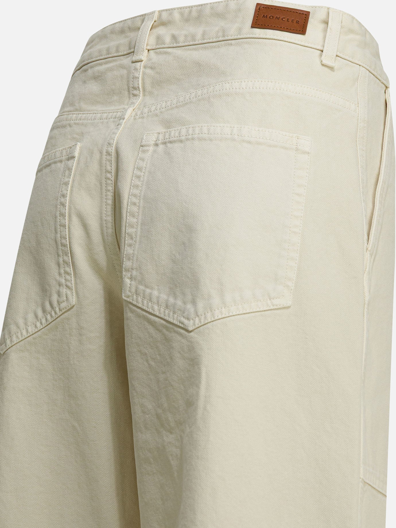 Leisure trousers Solid colour  Beige - Moncler Women | PDP | Replica Handbags  | Zoom-Modal_3
