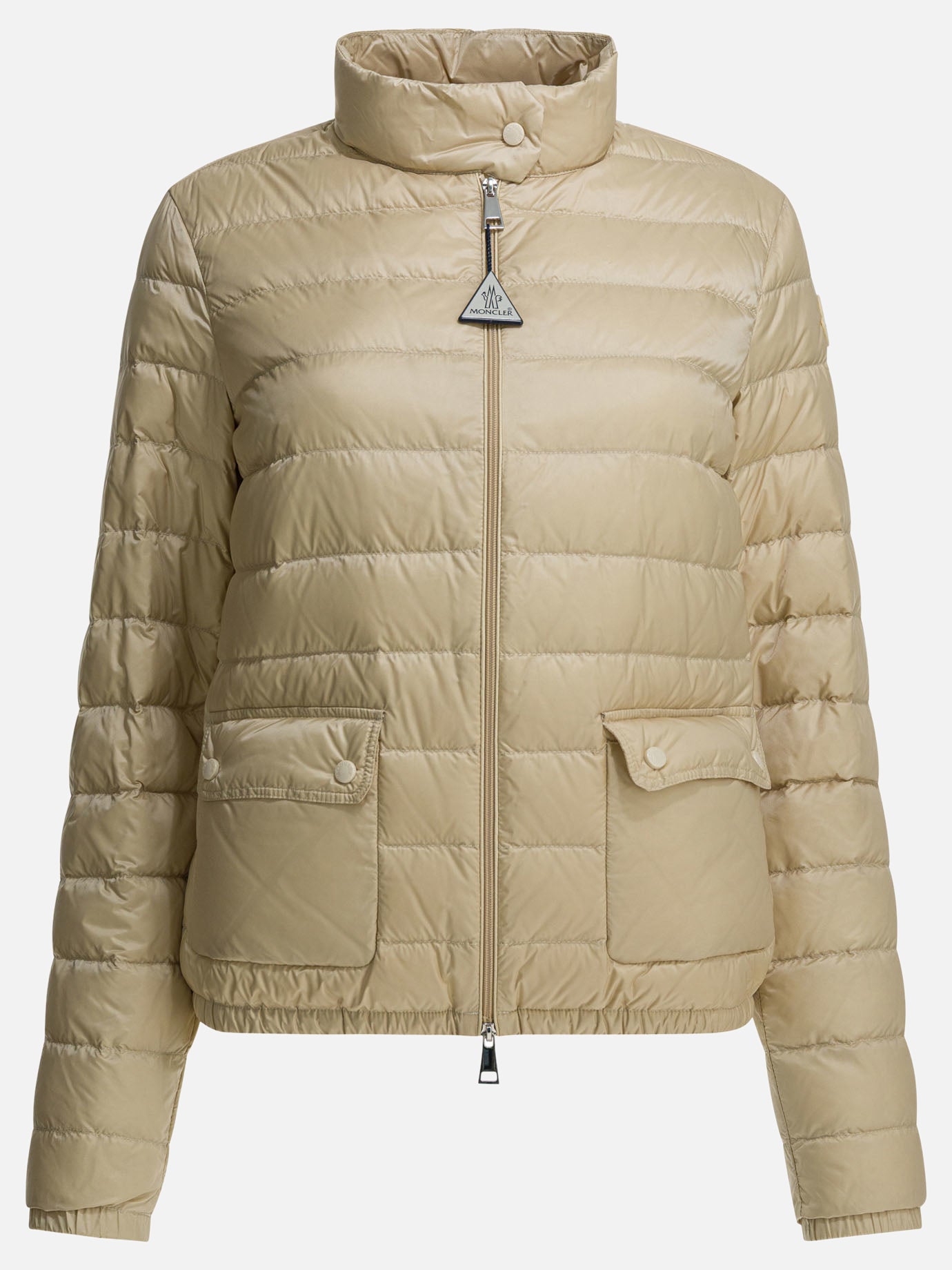 Down jackets Logo  Beige - Moncler Women | PDP | Replica Handbags  

