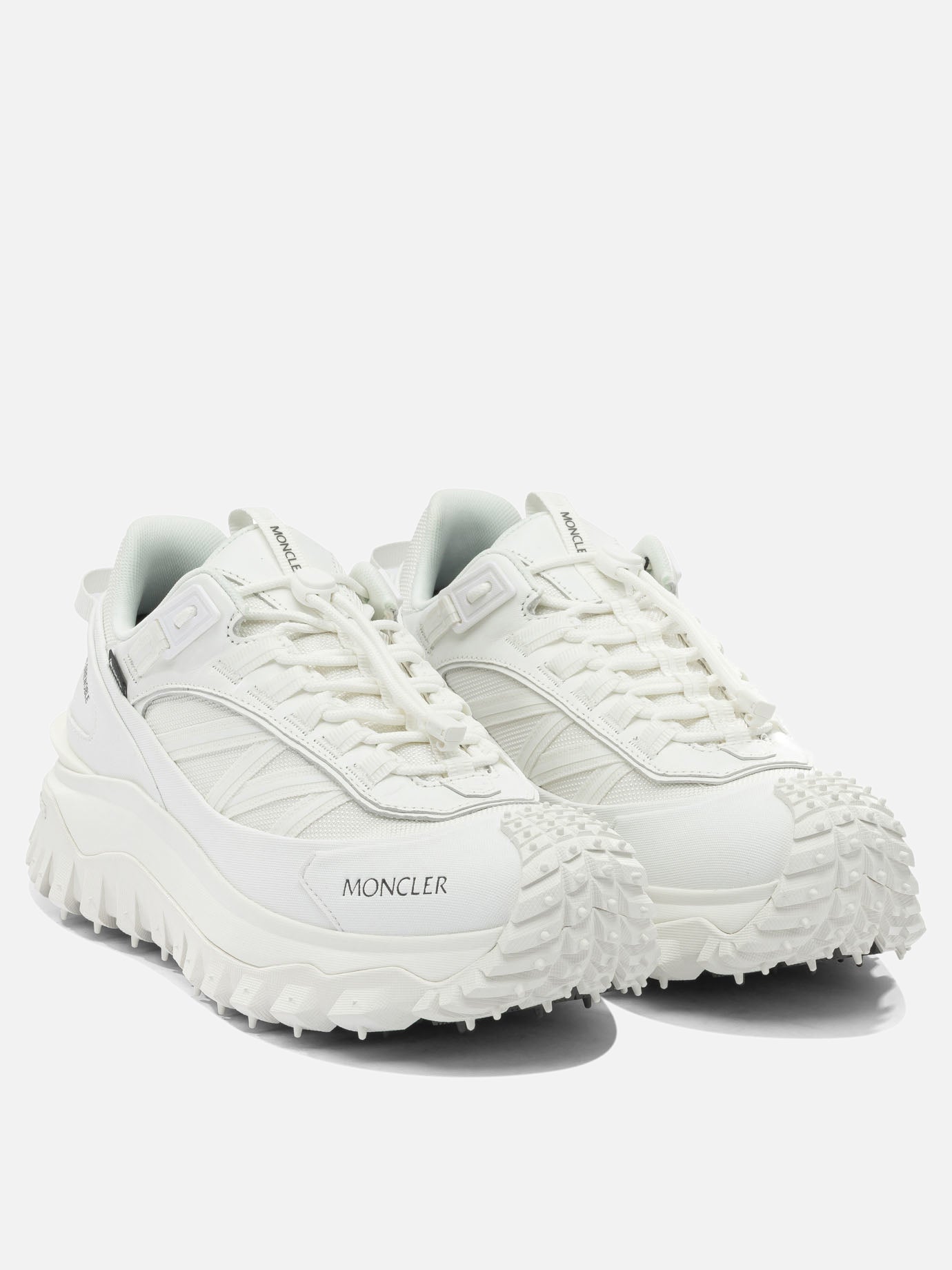Low top sneakers 100% polyamide - 100% rubber  White - Moncler Men | PDP | Replica Handbags  | thumbnail_2