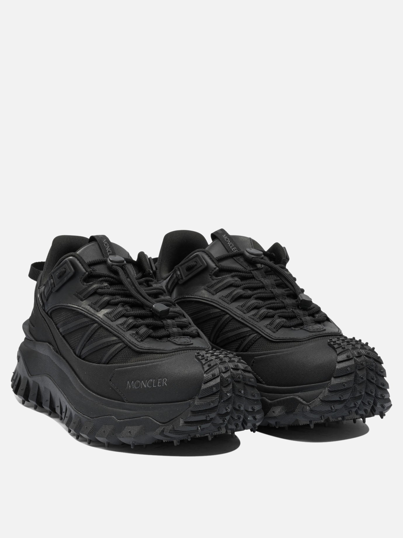 Low top sneakers 100% polyamide - 100% rubber  Black - Moncler Men | PDP | Replica Handbags  | thumbnail_2