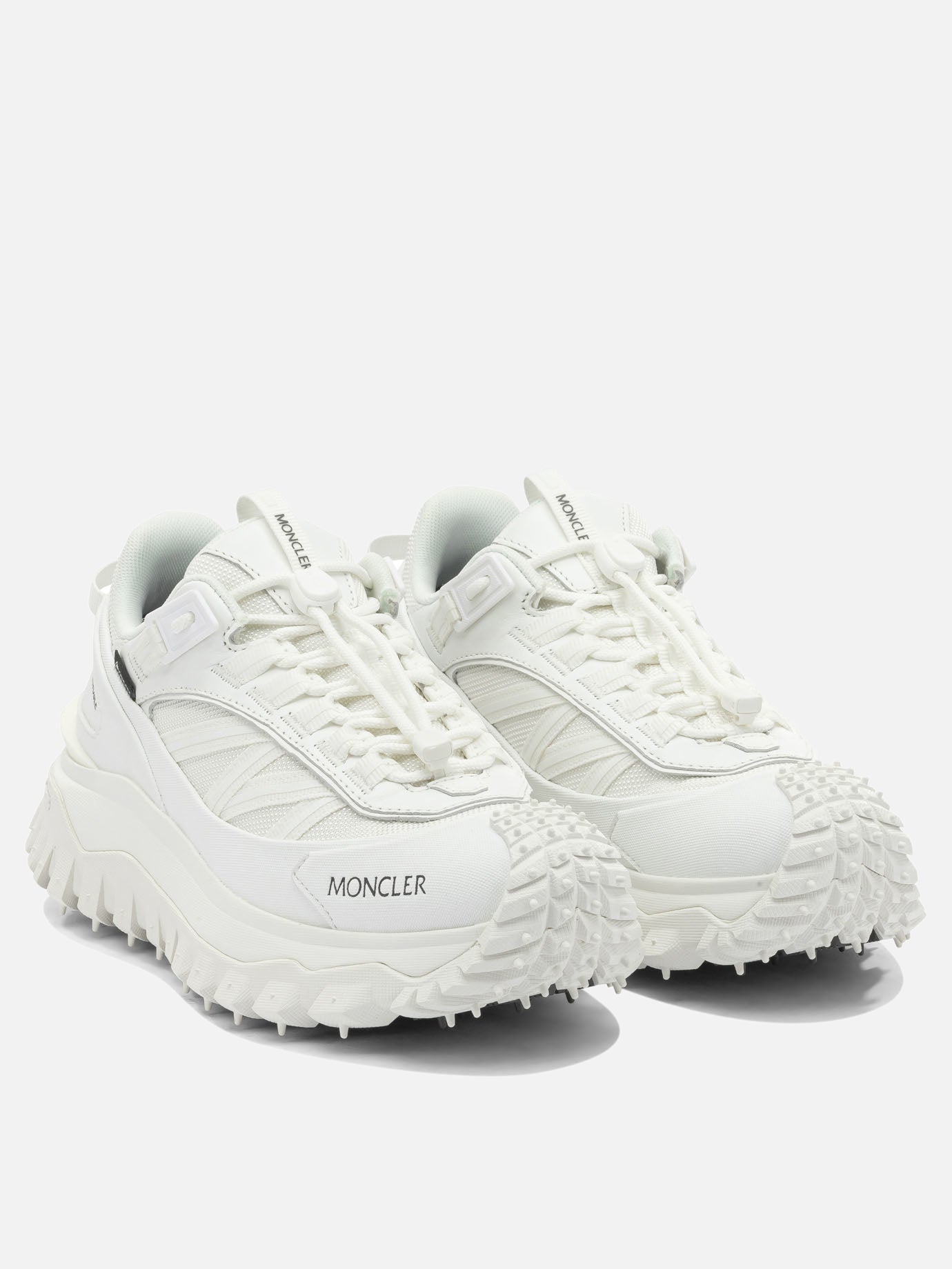 Low top sneakers 60% nylon 40% leather - 100% rubber  White - Moncler Women | PDP | Replica Handbags  | thumbnail_2