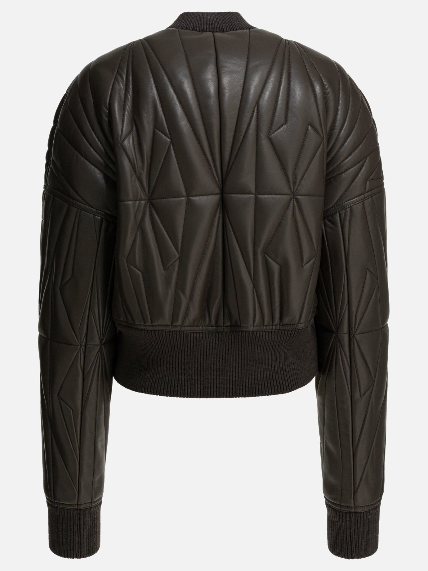 Leather jackets Solid colour  Grey - Rick Owens Women | PDP | Replica Handbags  | thumbnail_2