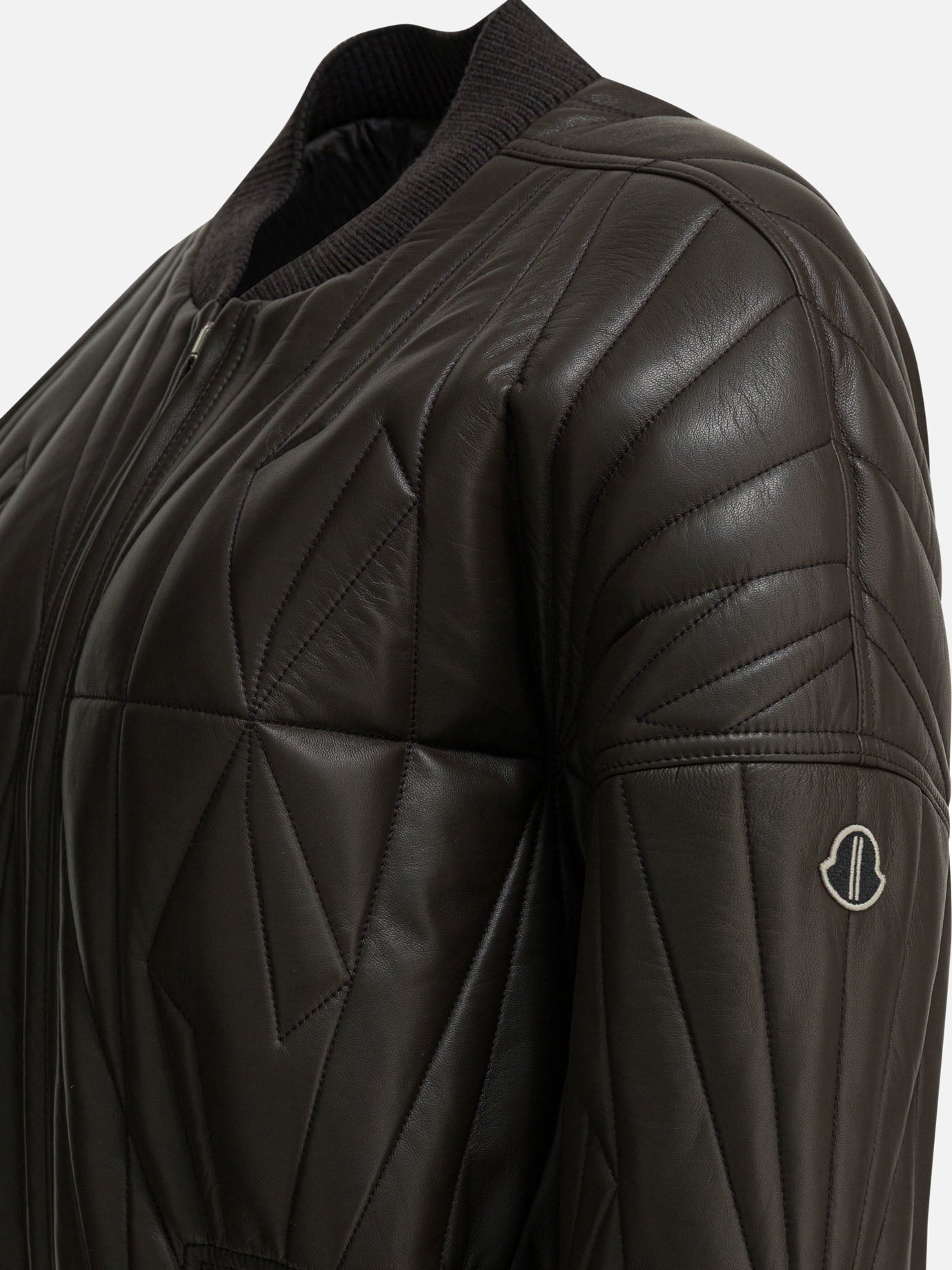 Leather jackets Solid colour  Grey - Rick Owens Women | PDP | Replica Handbags  | thumbnail_3