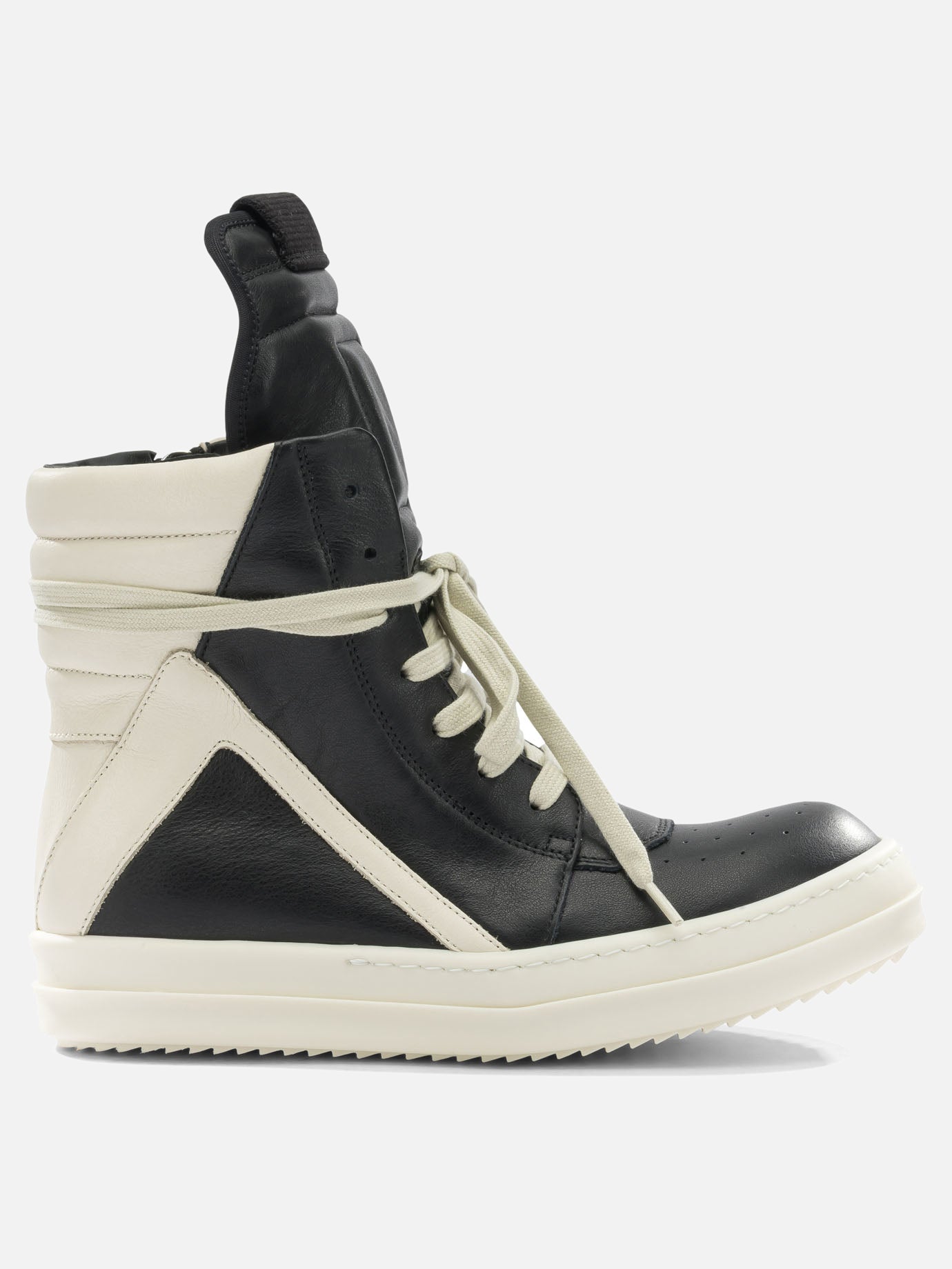 High top sneakers 100% cow leather - 100% thermoplastic rubber  Black - Rick Owens Women | PDP | Replica Handbags  
