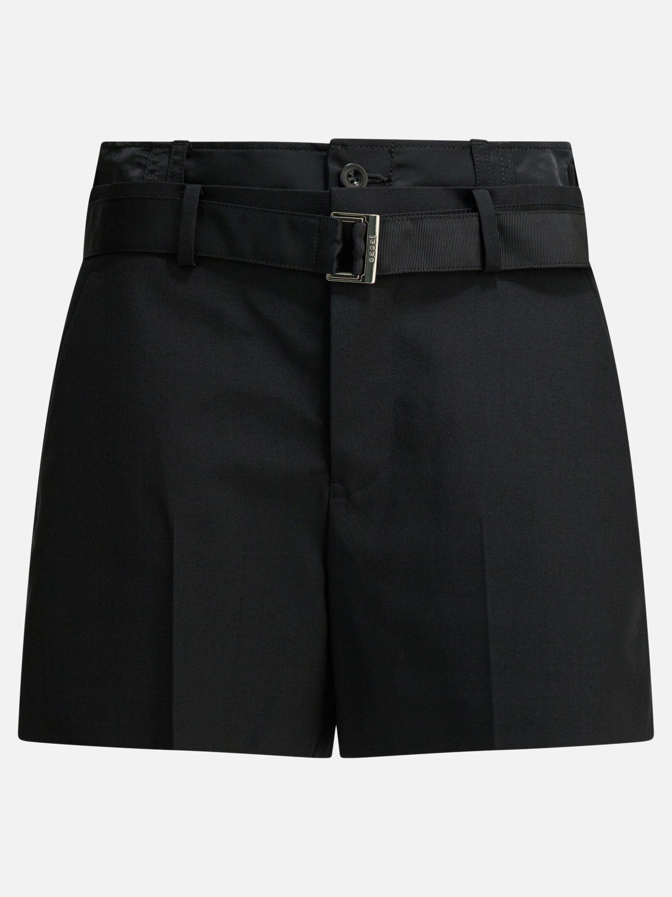 Formal shorts Solid colour  Black - Sacai Women | PDP | Replica Handbags  | thumbnail