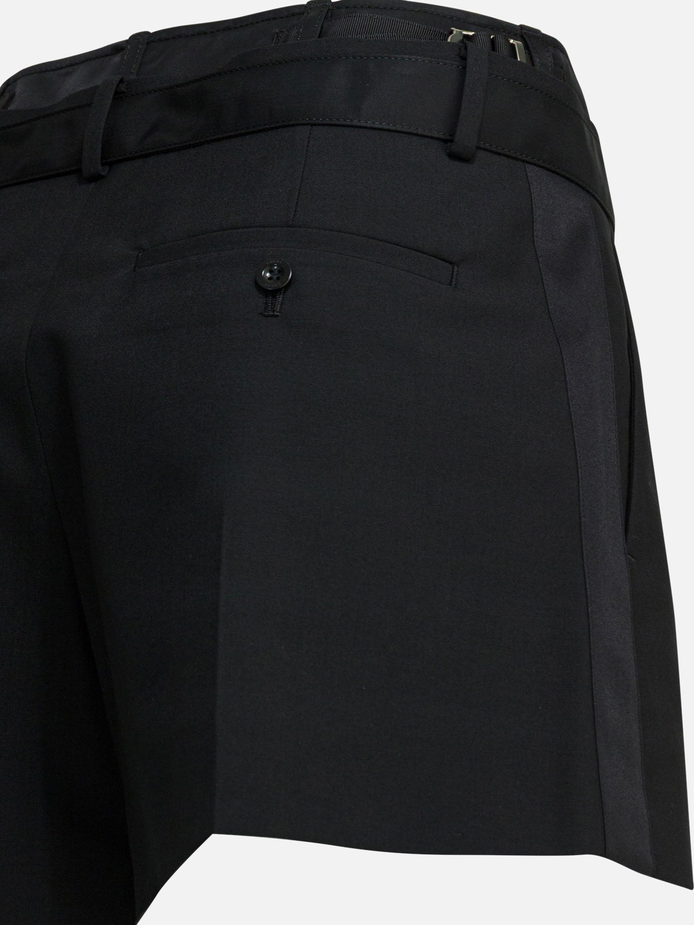 Formal shorts Solid colour  Black - Sacai Women | PDP | Replica Handbags  | Zoom-Modal_4
