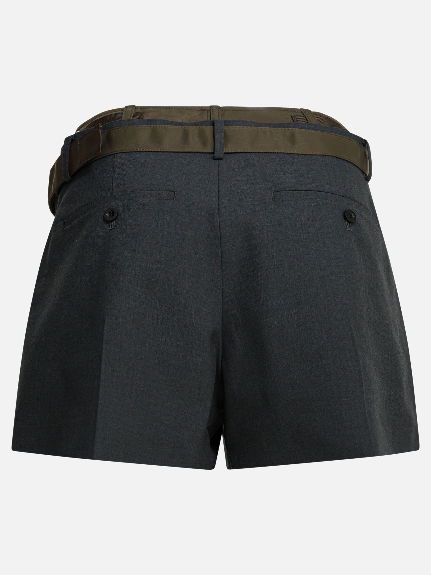 Formal shorts Solid colour  Grey - Sacai Women | PDP | Replica Handbags  | 2
