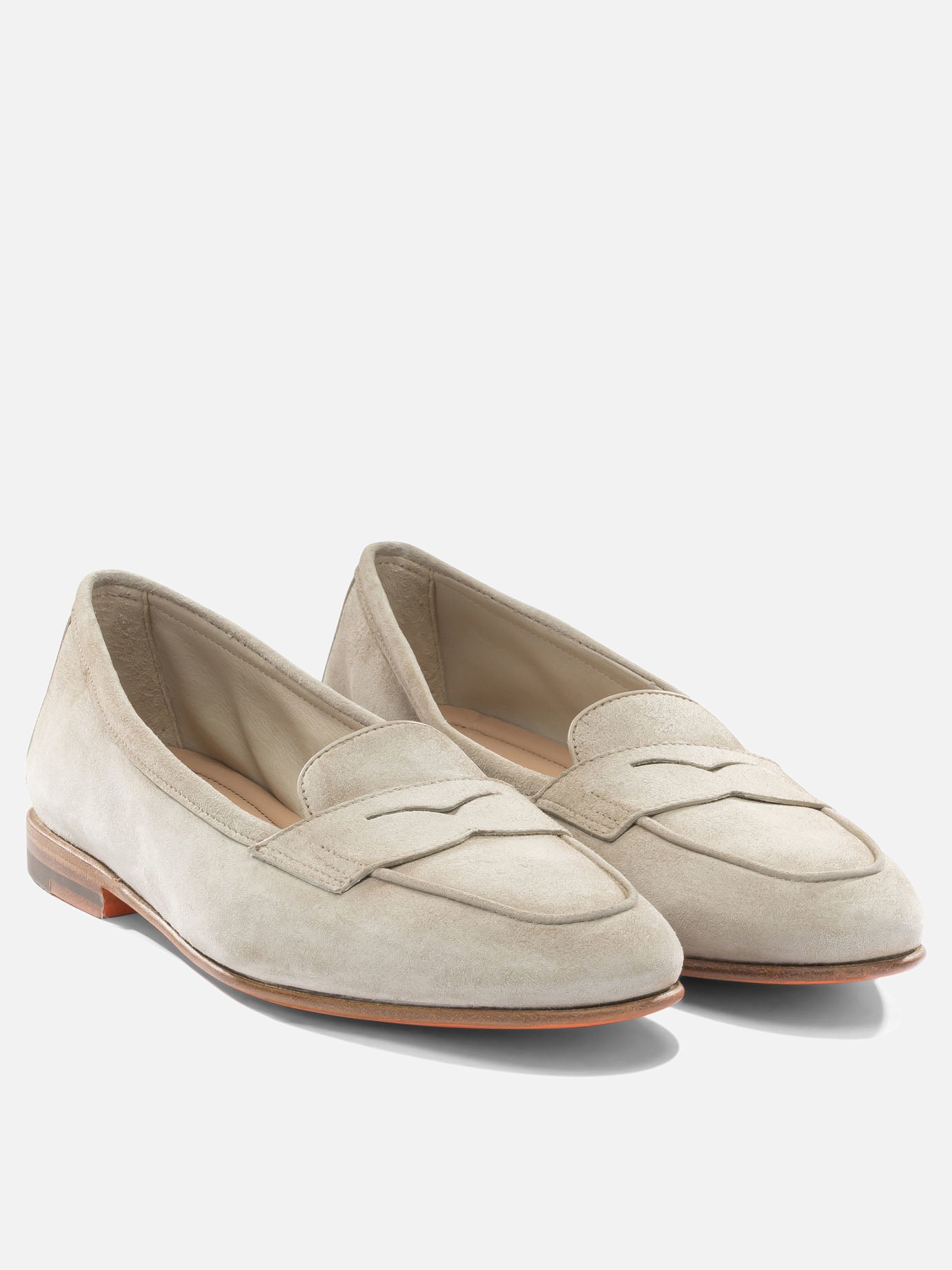 Loafers 100% suede - 100% leather  Beige - Santoni Women | PLP | Replica Handbags  | 2
