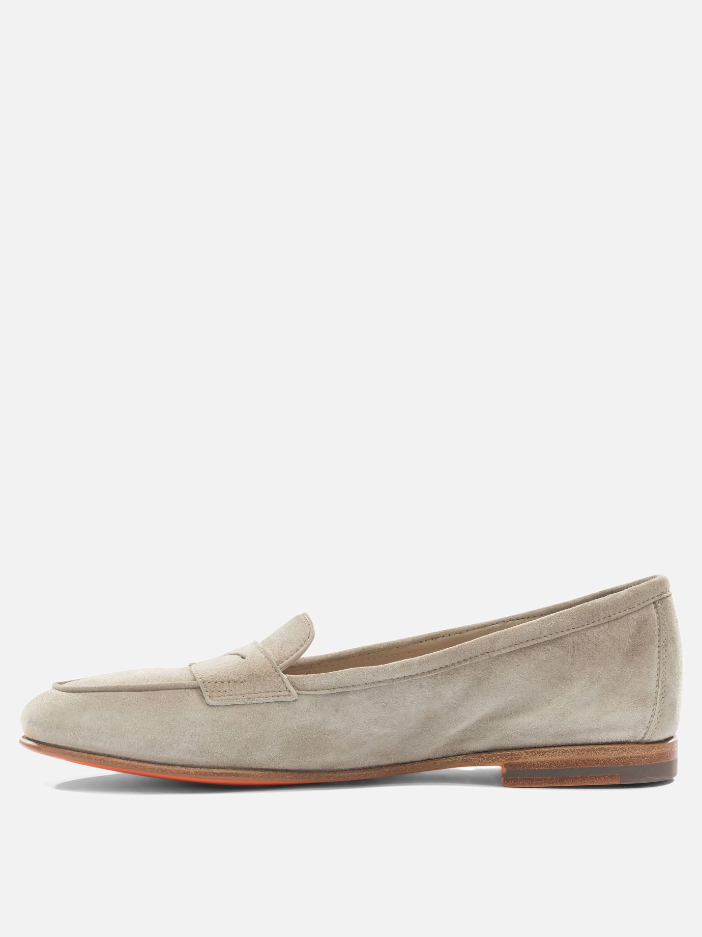 Loafers 100% suede - 100% leather  Beige - Santoni Women | PDP | Replica Handbags  | Zoom-Modal_3
