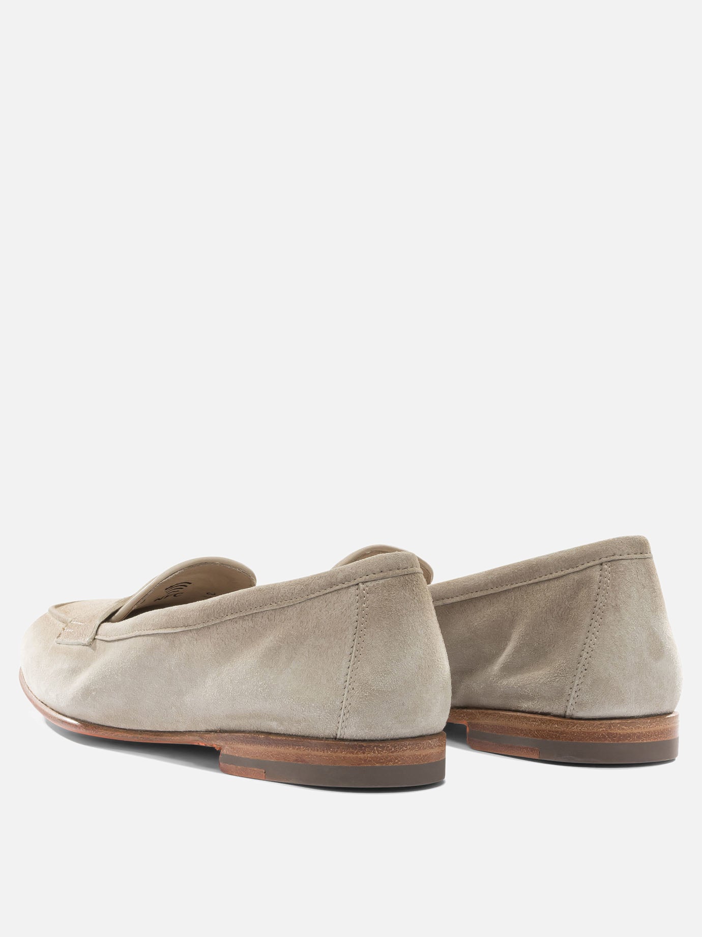 Loafers 100% suede - 100% leather  Beige - Santoni Women | PDP | Replica Handbags  | Zoom-Modal_4
