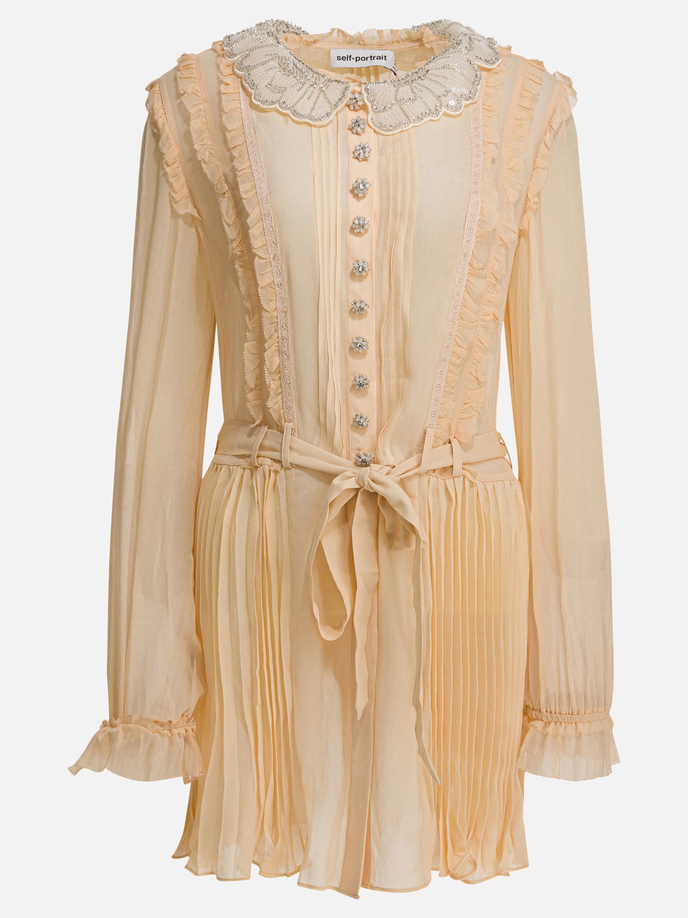 Mini dresses Solid colour  Beige - Self-portrait Women | PDP | Replica Handbags  
