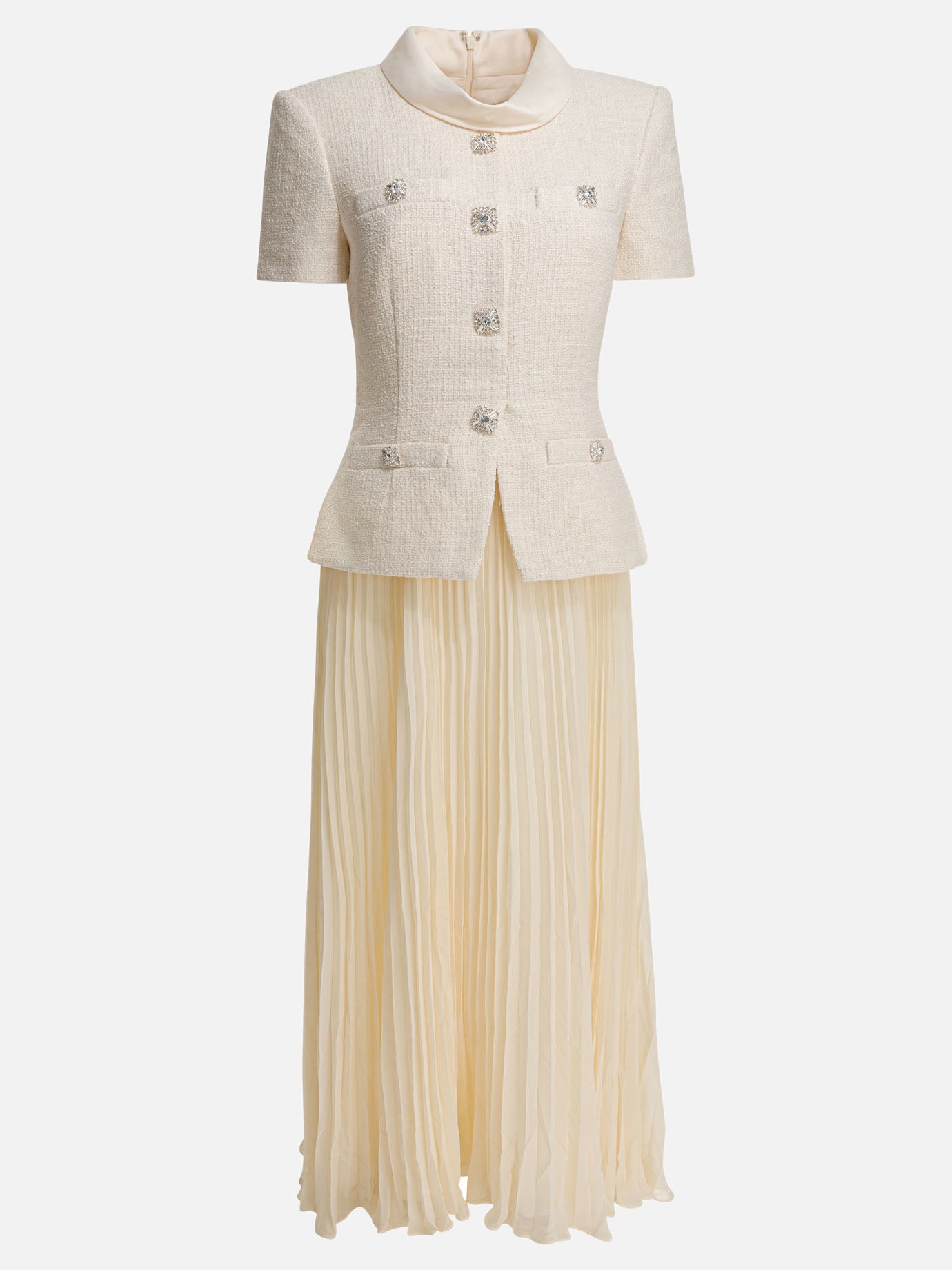 Midi dresses Solid colour  White - Self-portrait Women | PDP | Replica Handbags  
