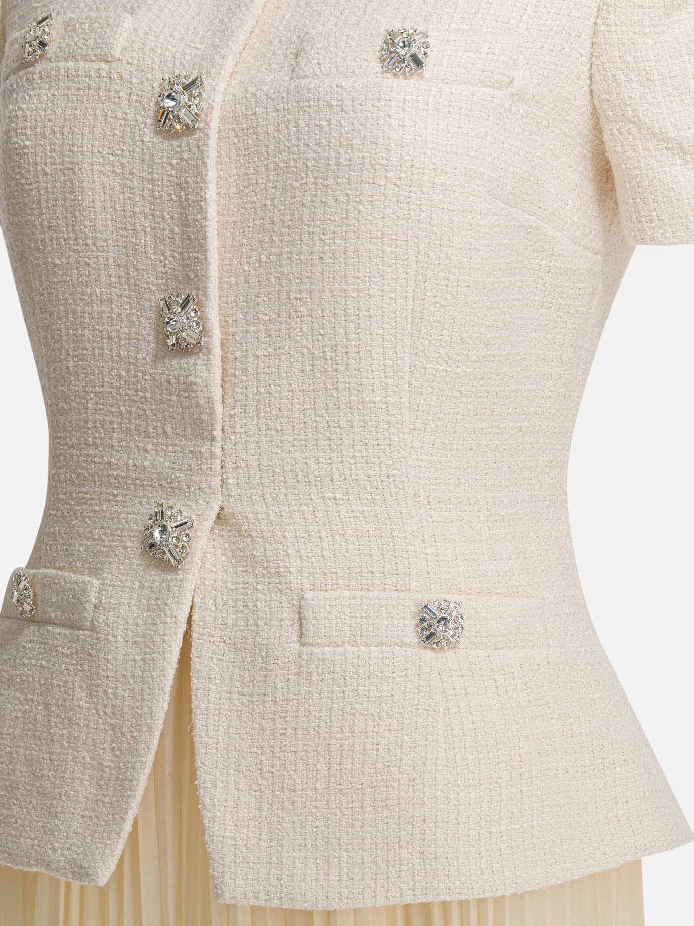 Midi dresses Solid colour  White - Self-portrait Women | PDP | Replica Handbags  | Zoom-Modal_4
