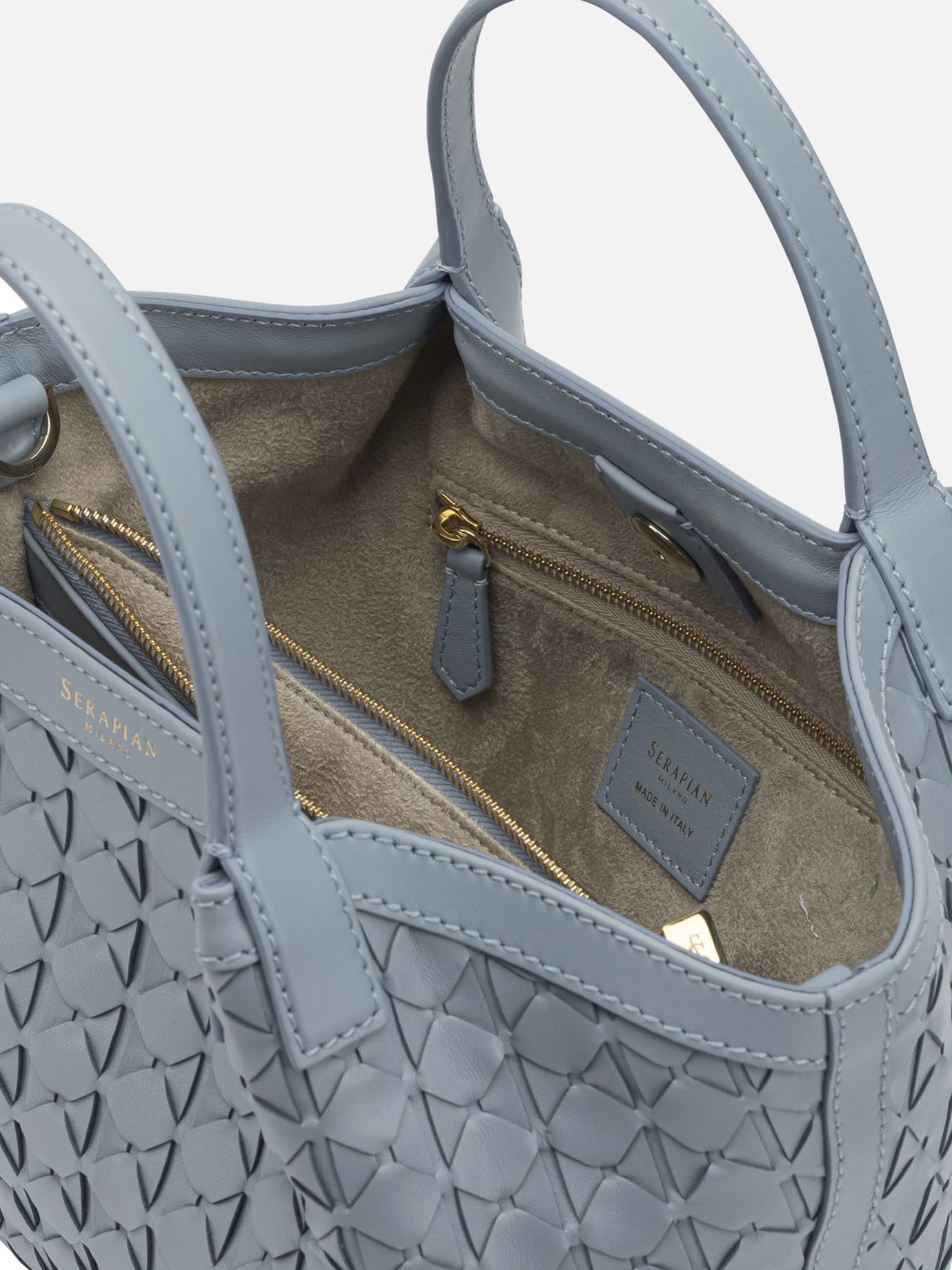 Small bags 100% nappa leather  Light blue - Serapian Women | PDP | Replica Handbags  | thumbnail_5