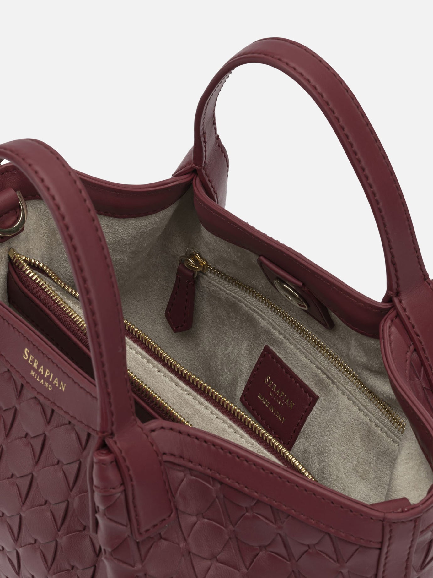 Small bags 100% nappa leather  Bordeaux - Serapian Women | PDP | Replica Handbags  | Zoom-Modal_5
