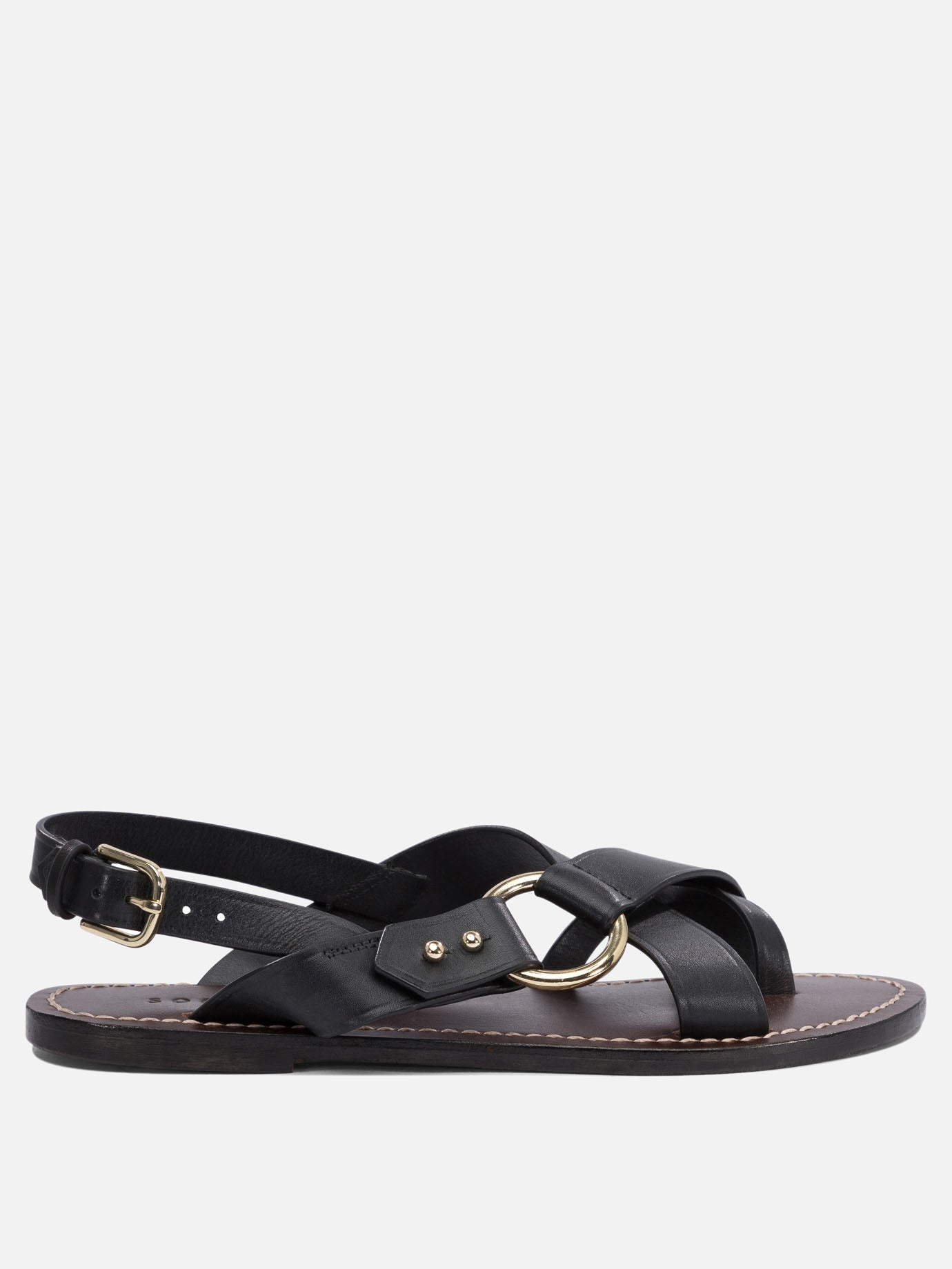 Flat sandals 100% leather  Black - Soeur Women | Replica Handbags  
