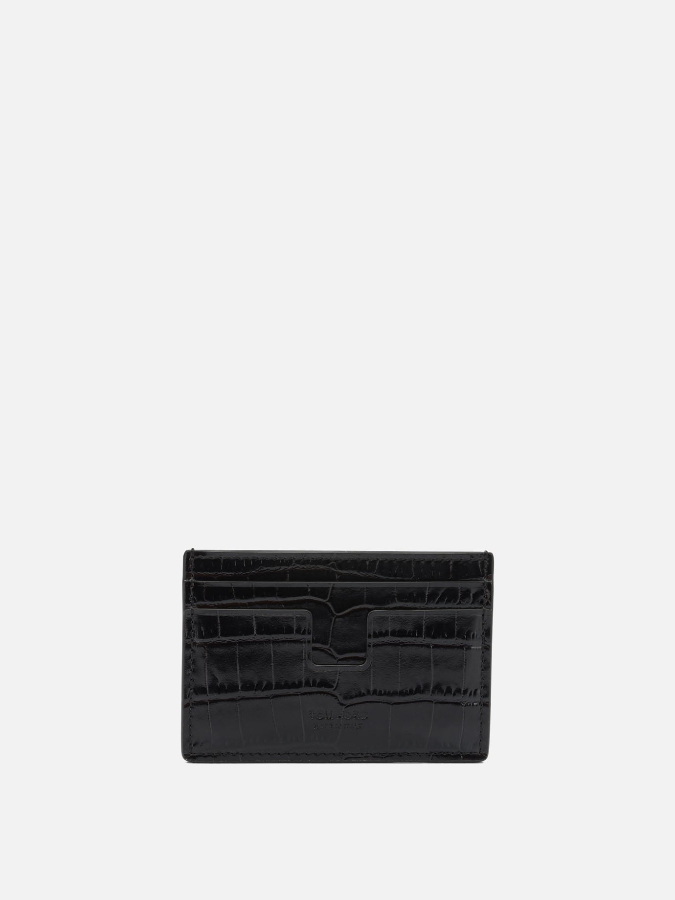 Card holders 100% calf leather - Lining: 100% sheep leather  Brown - Tom Ford Men | PDP | Replica Handbags  | thumbnail