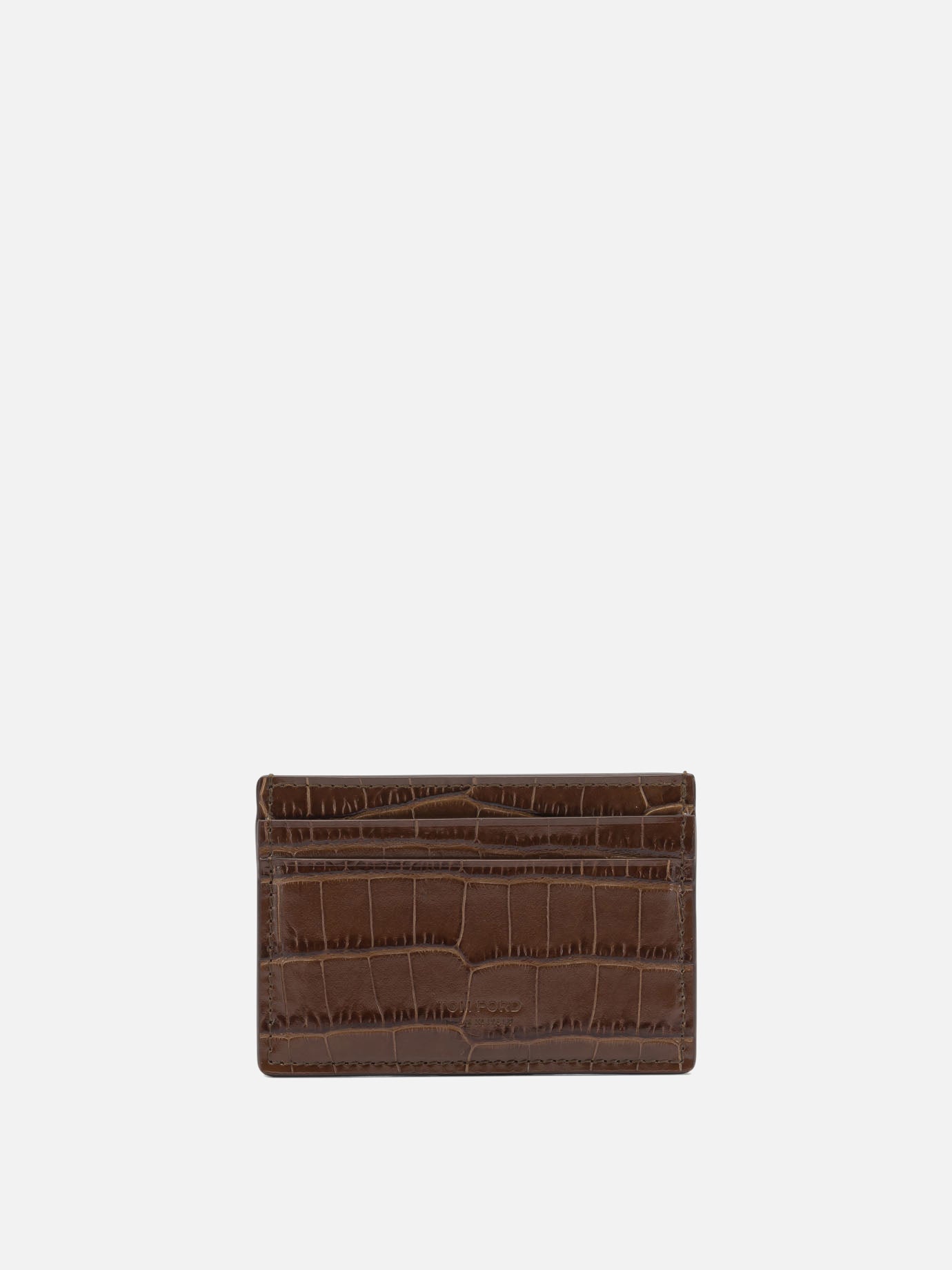 Card holders 100% calf leather  Brown - Tom Ford Men | PDP | Replica Handbags  | Zoom-Modal
