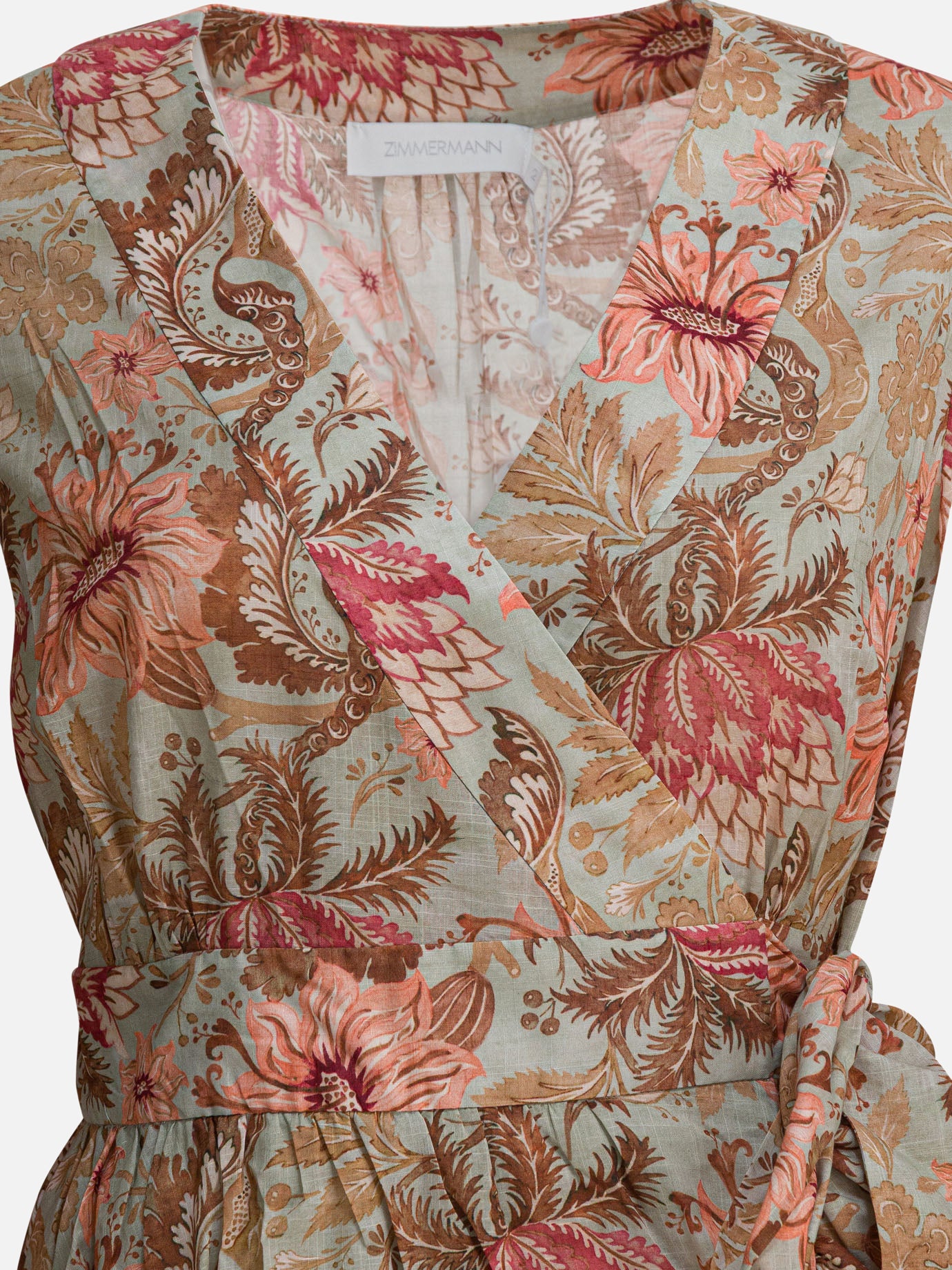 Mini dresses Floral  Green - Zimmermann Women | PDP | Replica Handbags  | thumbnail_3