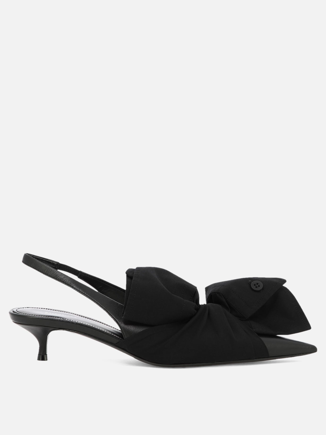 Slingbacks 70% lamb leather 30% cotton - 100% leather  Black - Balenciaga Women | PDP | Replica Handbags  | thumbnail