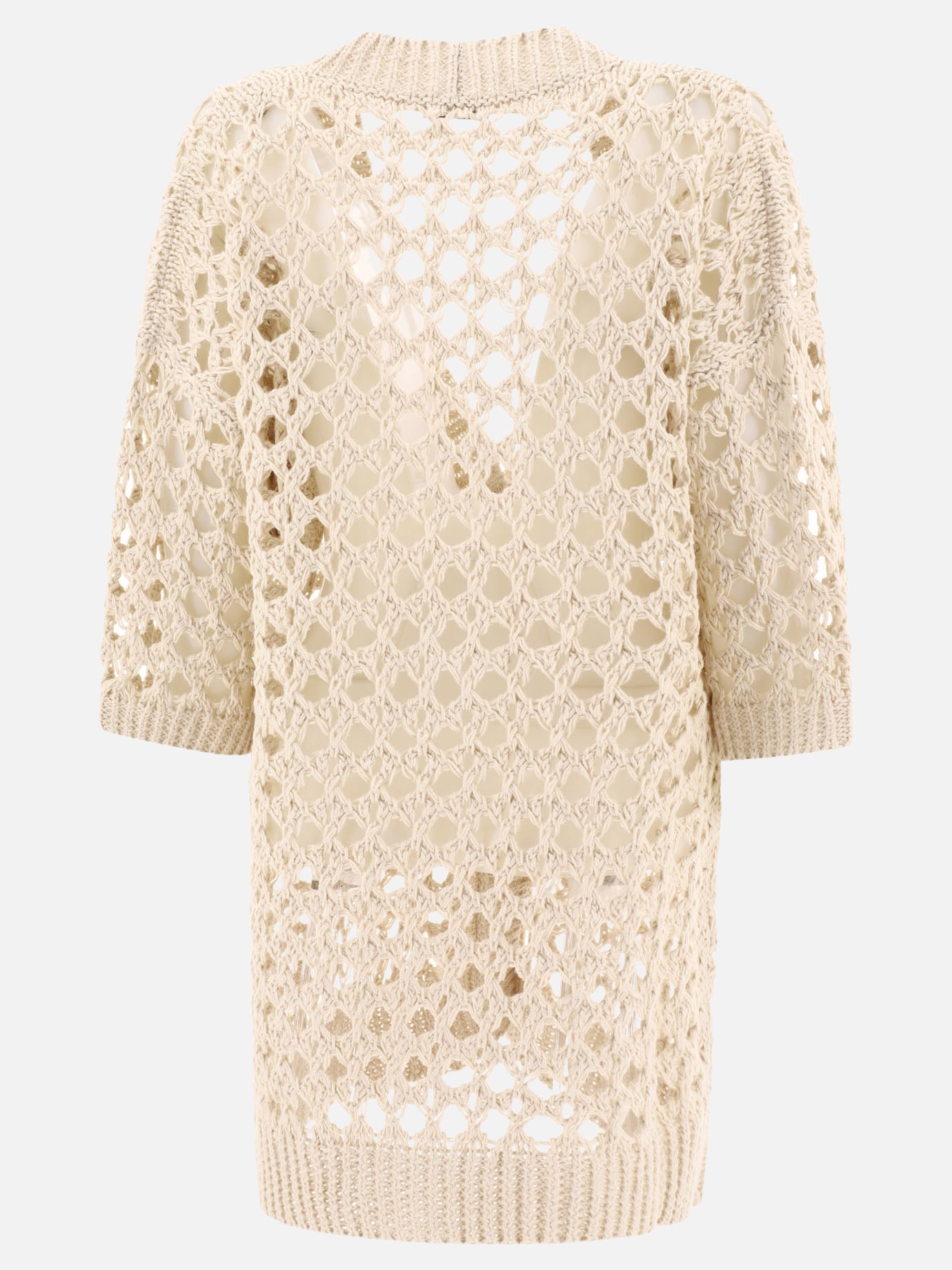 Cardigans Textured knit  Beige - Brunello Cucinelli Women | PDP | Replica Handbags  | thumbnail_2
